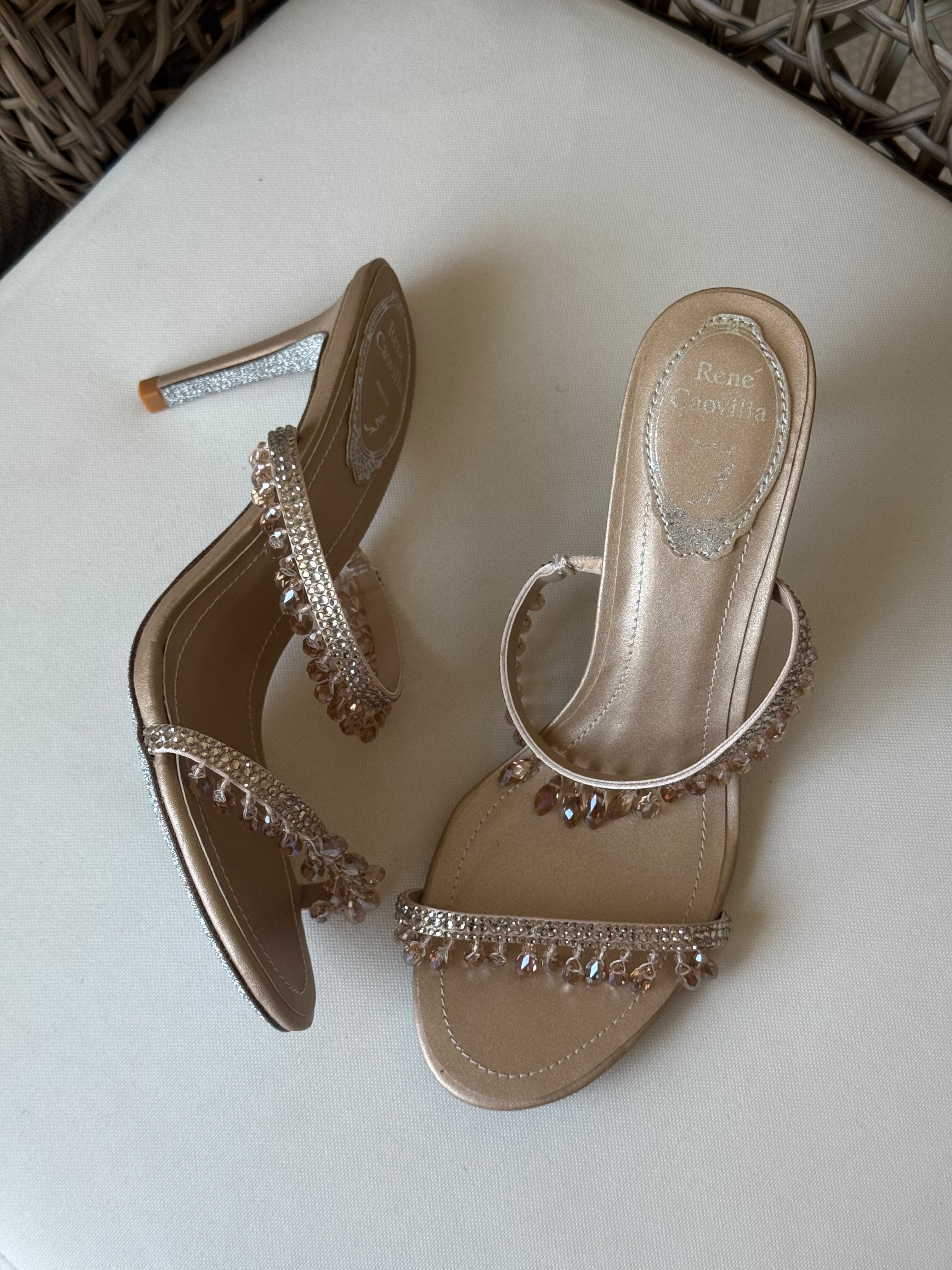 René Caovilla 80mm Chandelier Mules