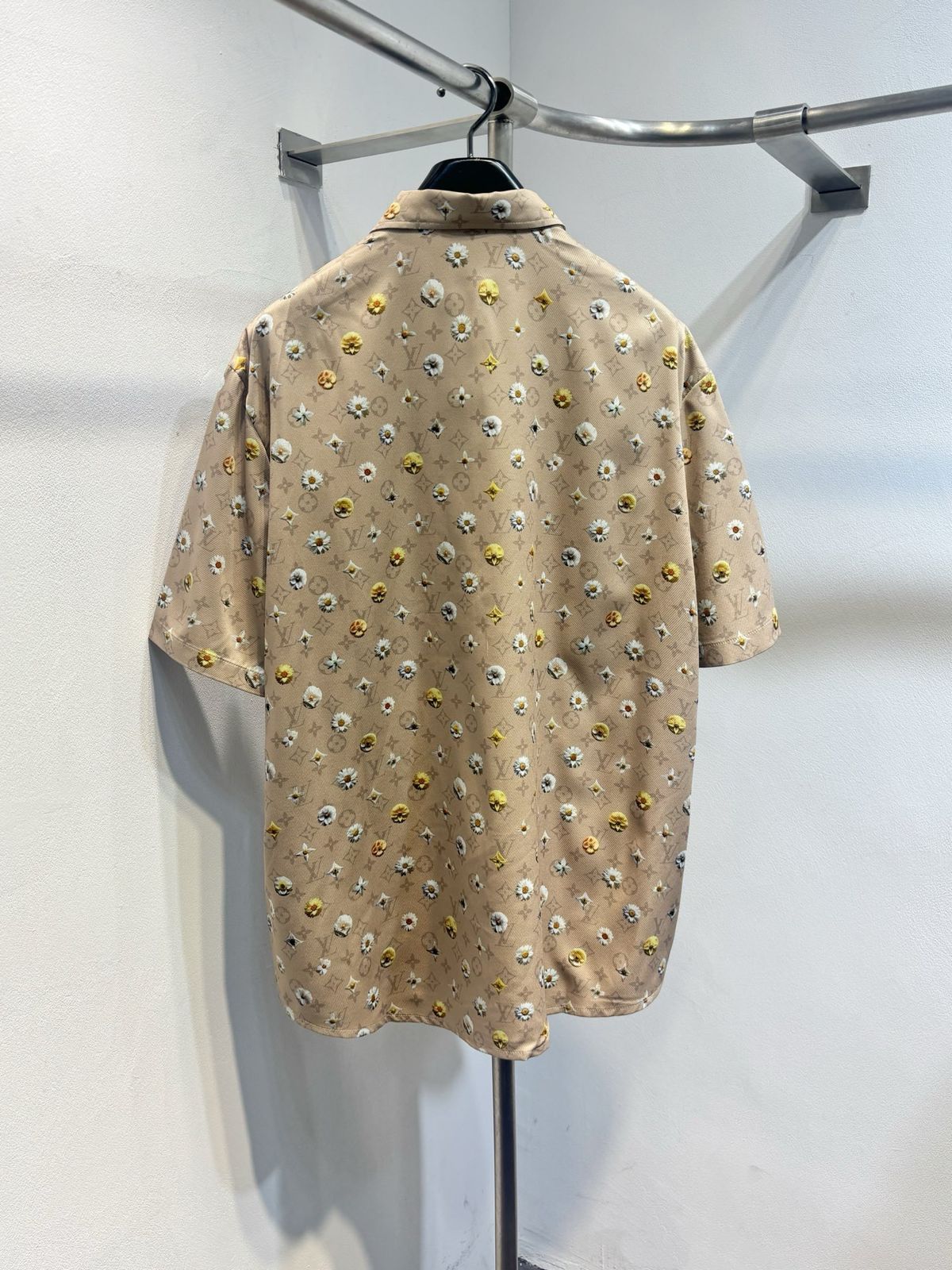 Louis Vuitton Monogram Printed Short-Sleeved Silk Shirt