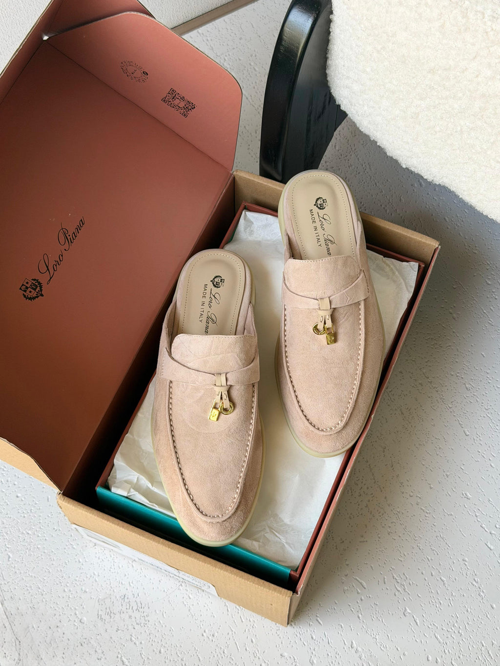 Loro Piana Babouche Charms Flat