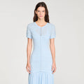 Sandro Levana Beaded Knit Maxi Dress
