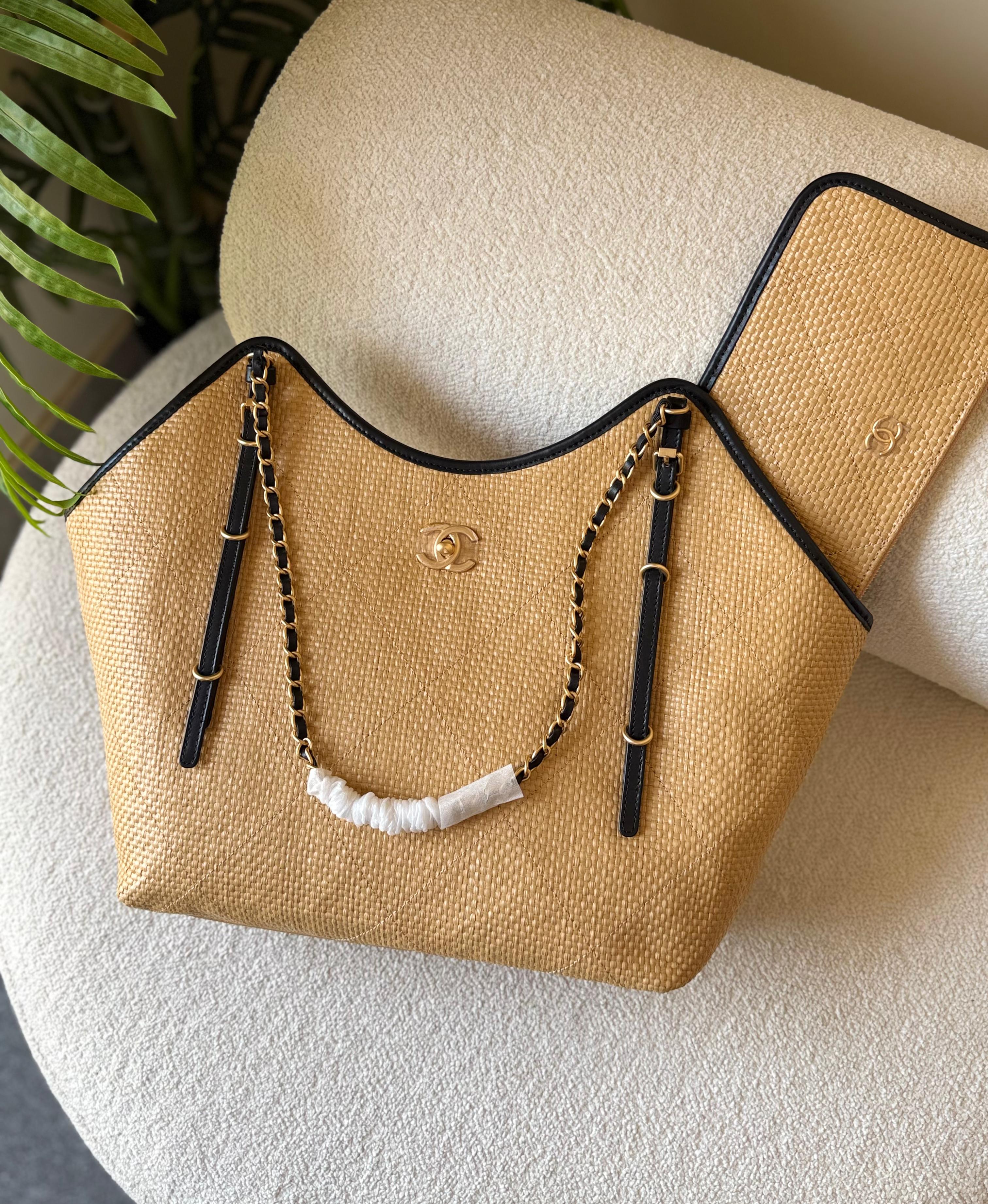 Chanel Small Straw Shopping Bag