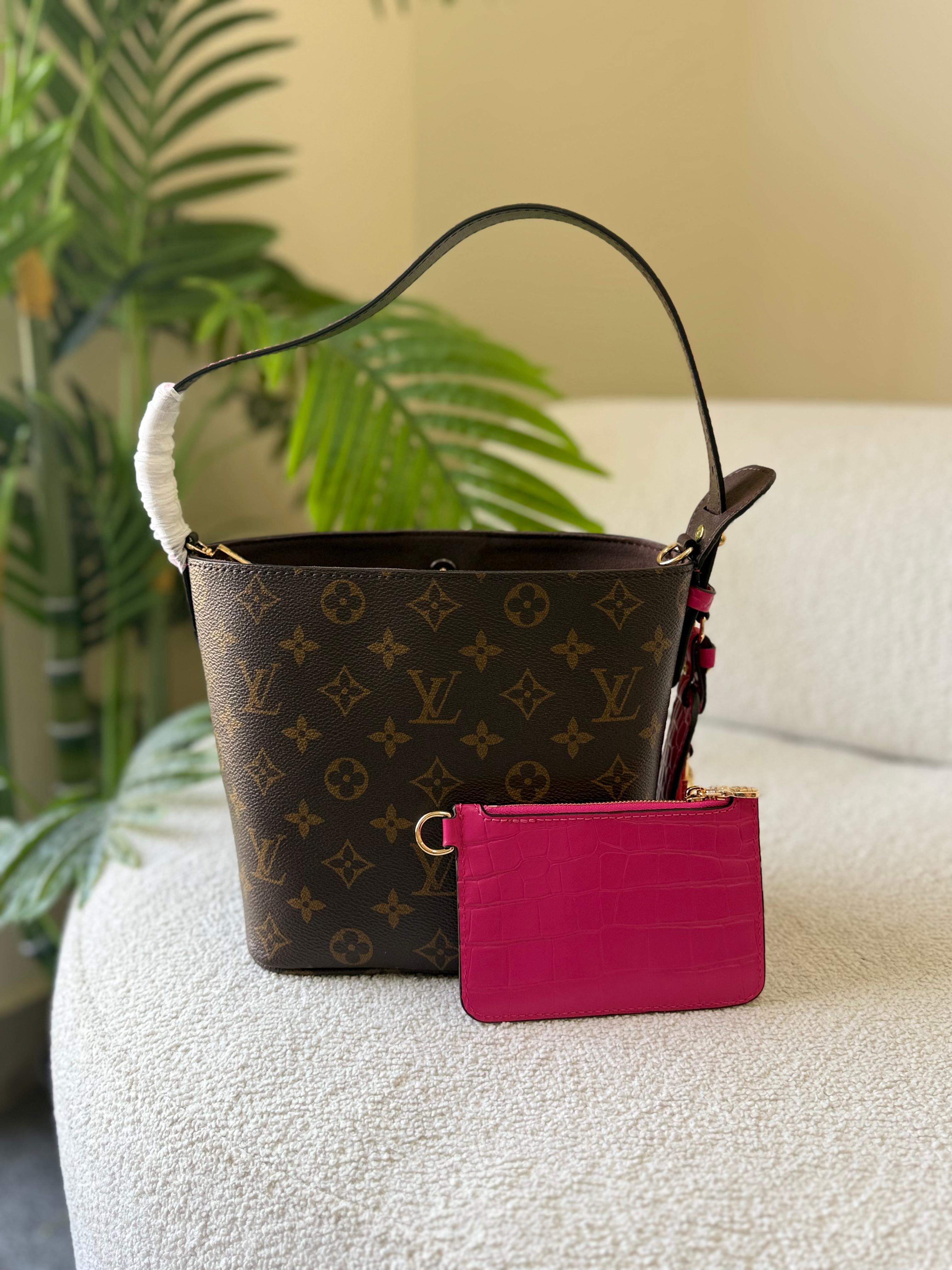 LV All In GM — Monogram Canvas with Croc Pouch