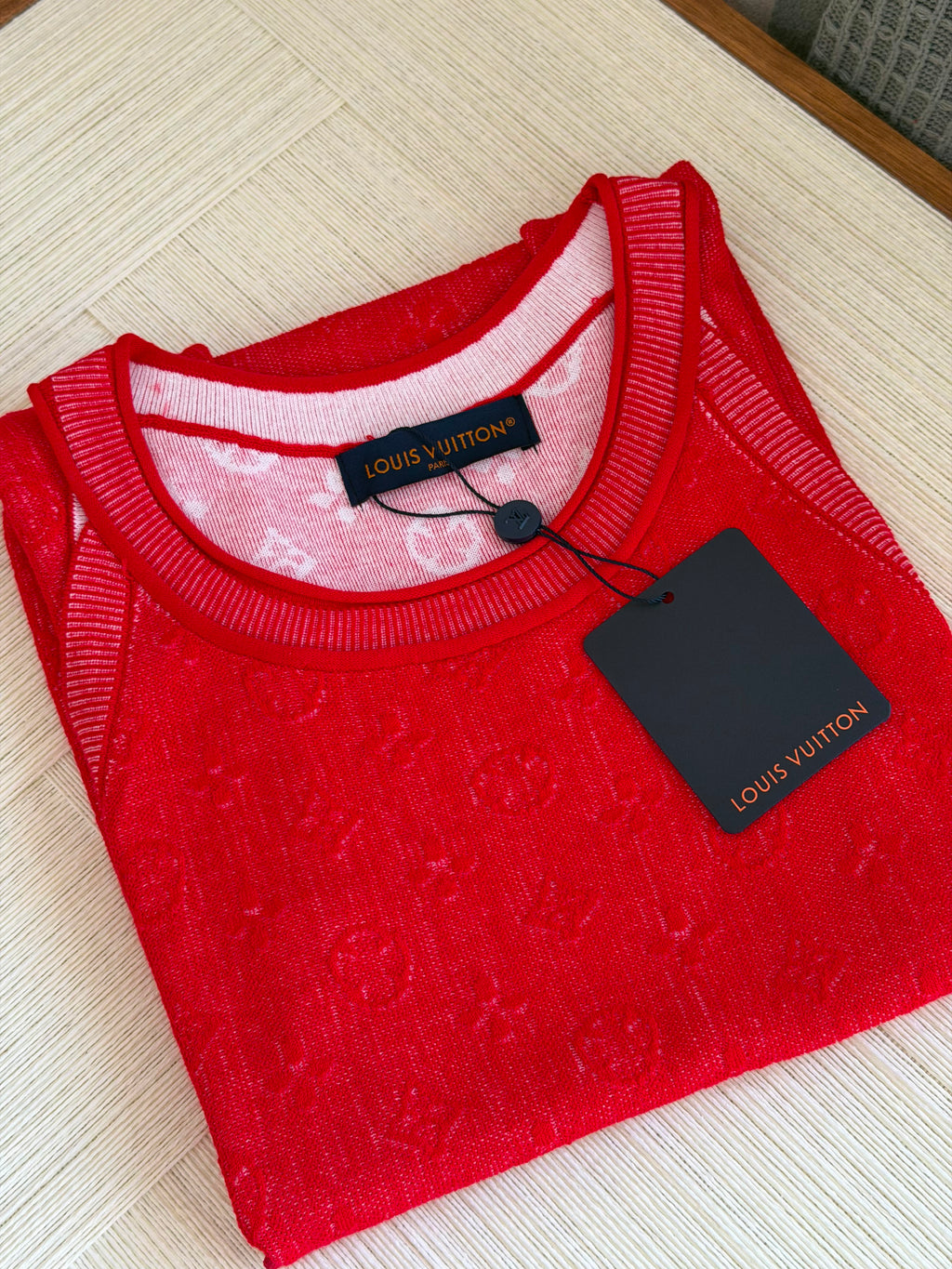 Louis Vuitton Monogram Tweed-Effect Knit Dress
