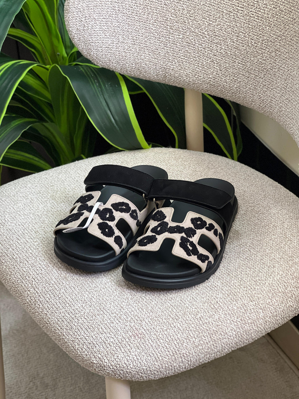 Hermes Chypre Sandal Tufted Suede