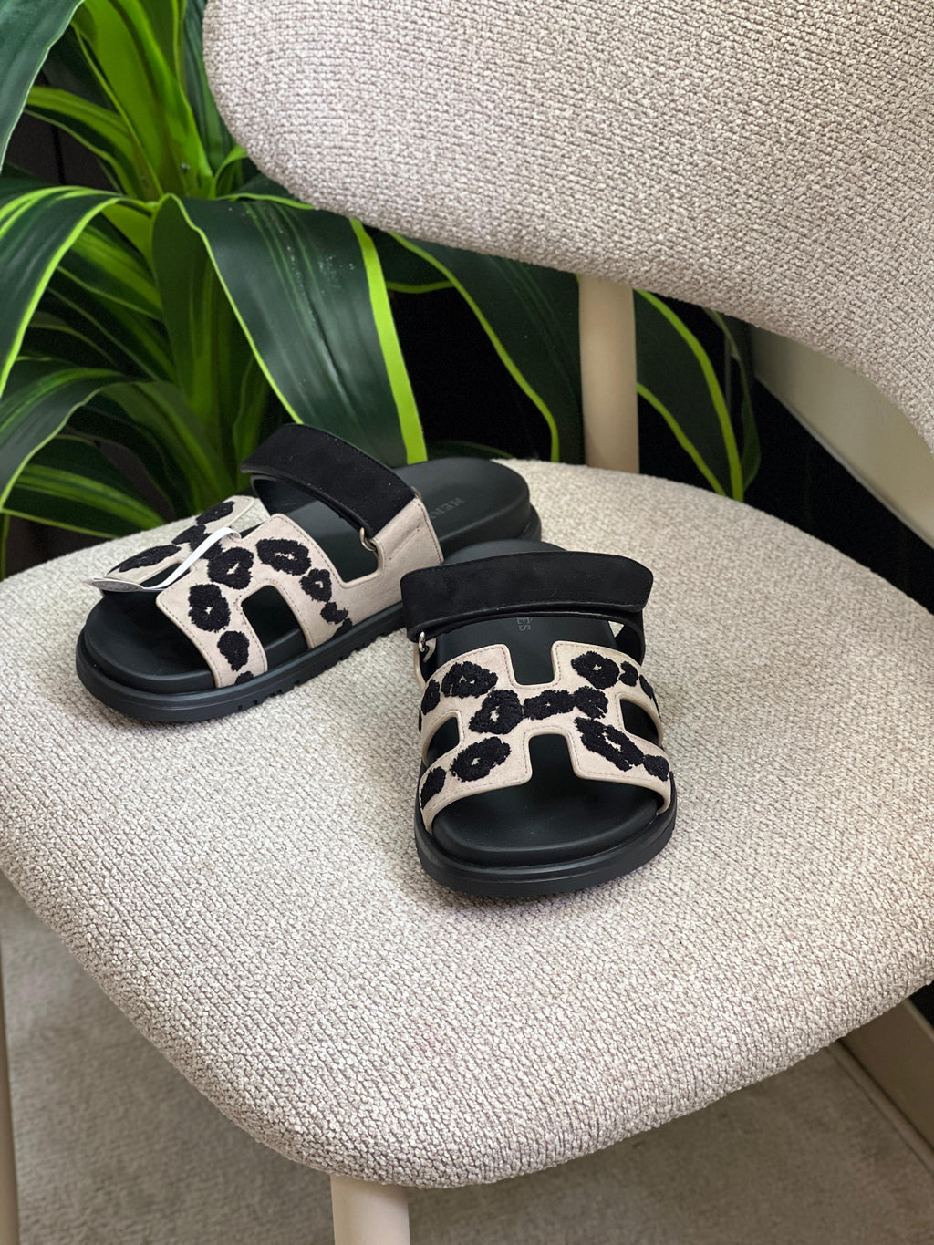 Hermes Chypre Sandal Tufted Suede