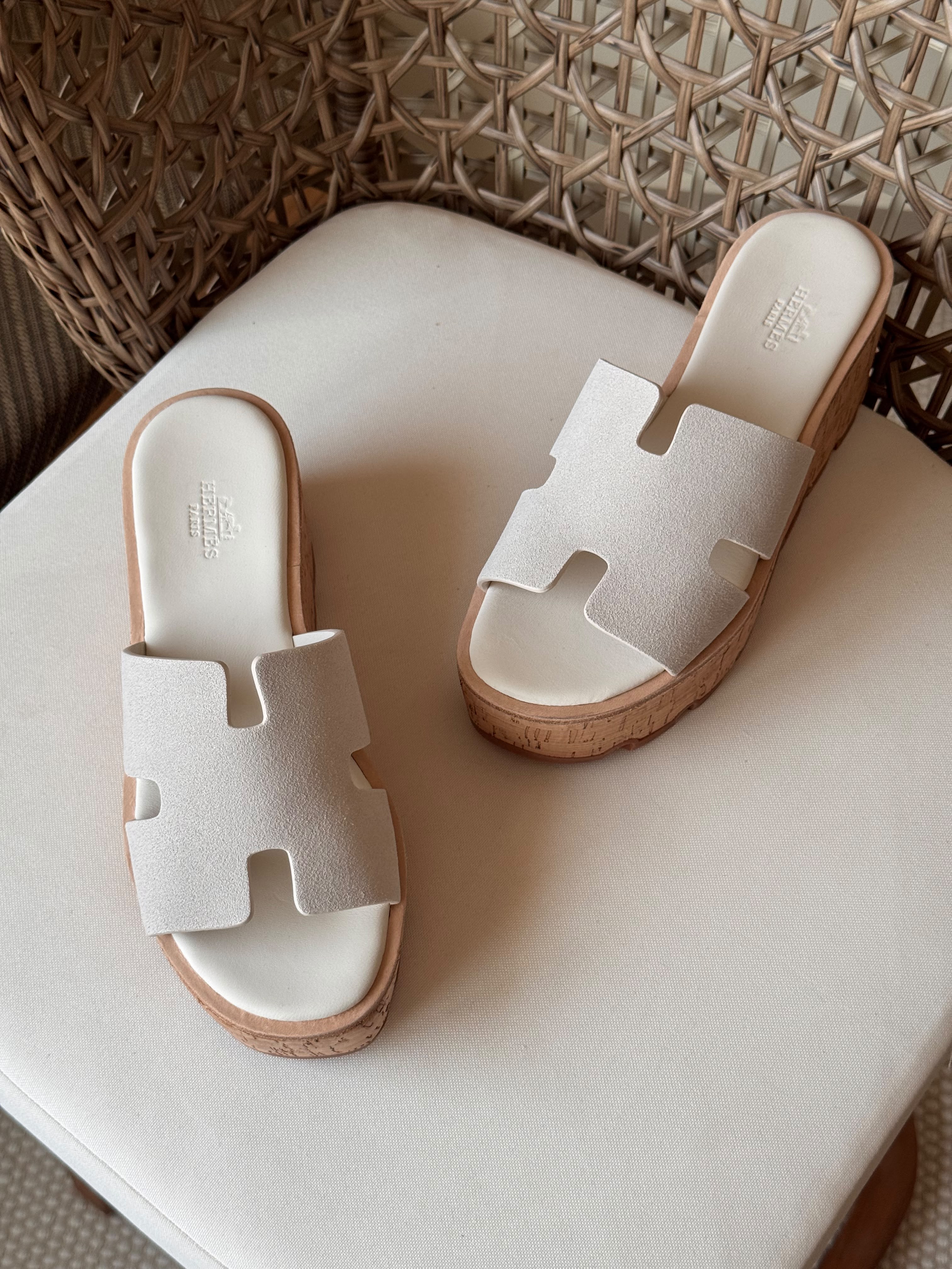 Hermes Luce 30 Sandals in Suede