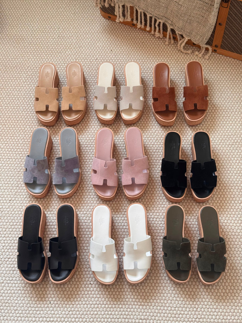 Hermes Luce 30 Sandals in Suede
