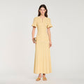 Sandro Diane Rhinestone Knit Maxi Dress