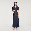 Sandro Diane Rhinestone Knit Maxi Dress