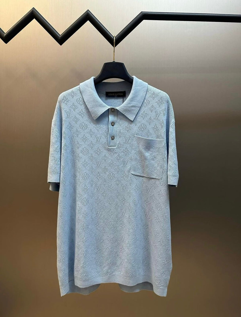 LV Monogram Pointelle Short-Sleeved Polo Shirt