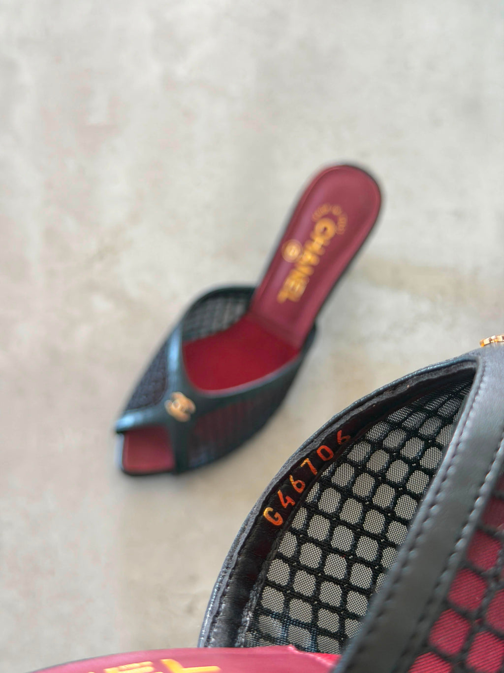 Chanel Mules in Mixed Fibers Cotton & Lambskin