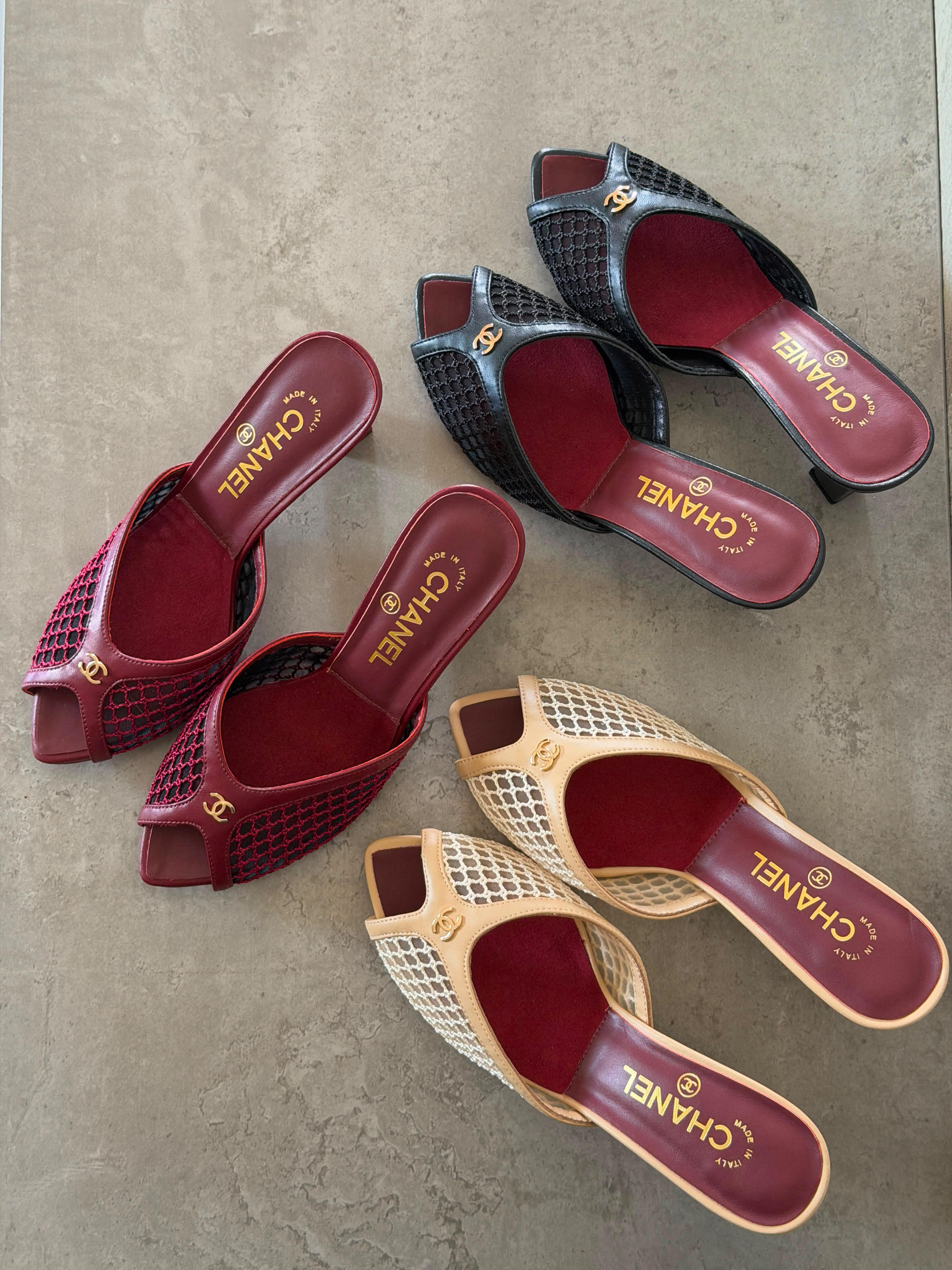 Chanel Mules in Mixed Fibers Cotton & Lambskin
