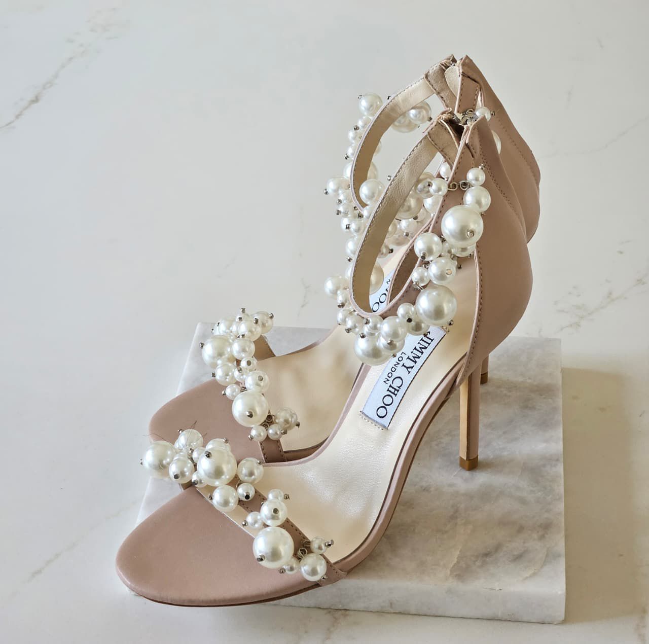 Jimmy Choo Maisel 100 Embellished Leather Sandals
