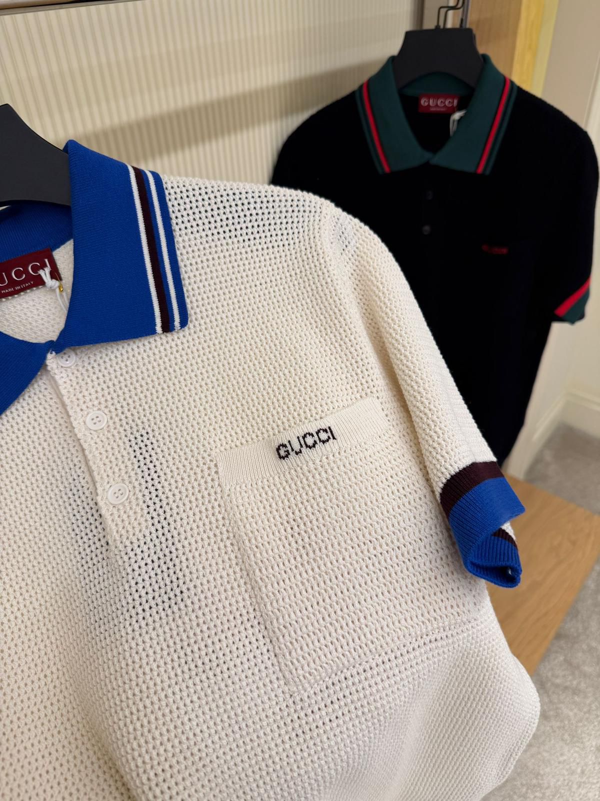 Gucci Cotton piquet polo shirt with intarsia