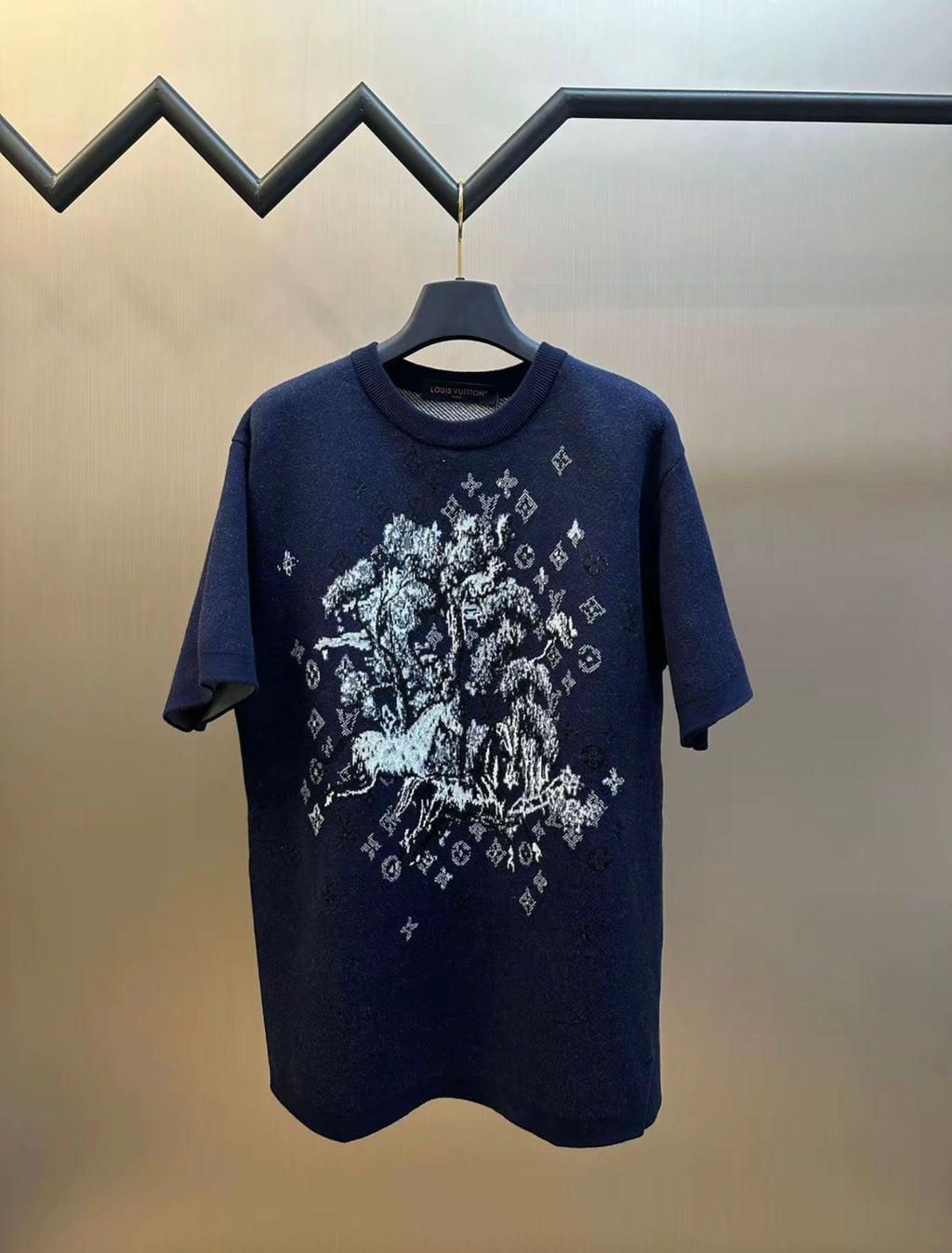 Louis Vuitton Short-Sleeved Jacquard Crewneck