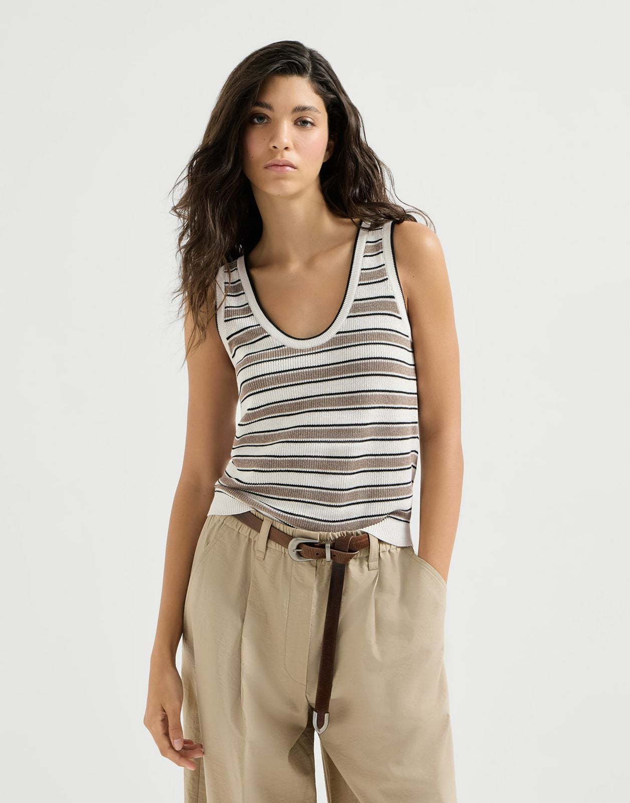 Brunello Cucinelli Cotton Knit Top