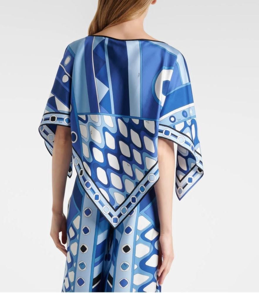 Pucci Blue Vivara-print Jumpsuit
