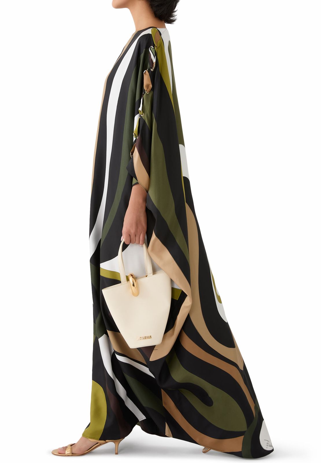 Buy Pucci Green Marmo-print Kaftan in Silk
