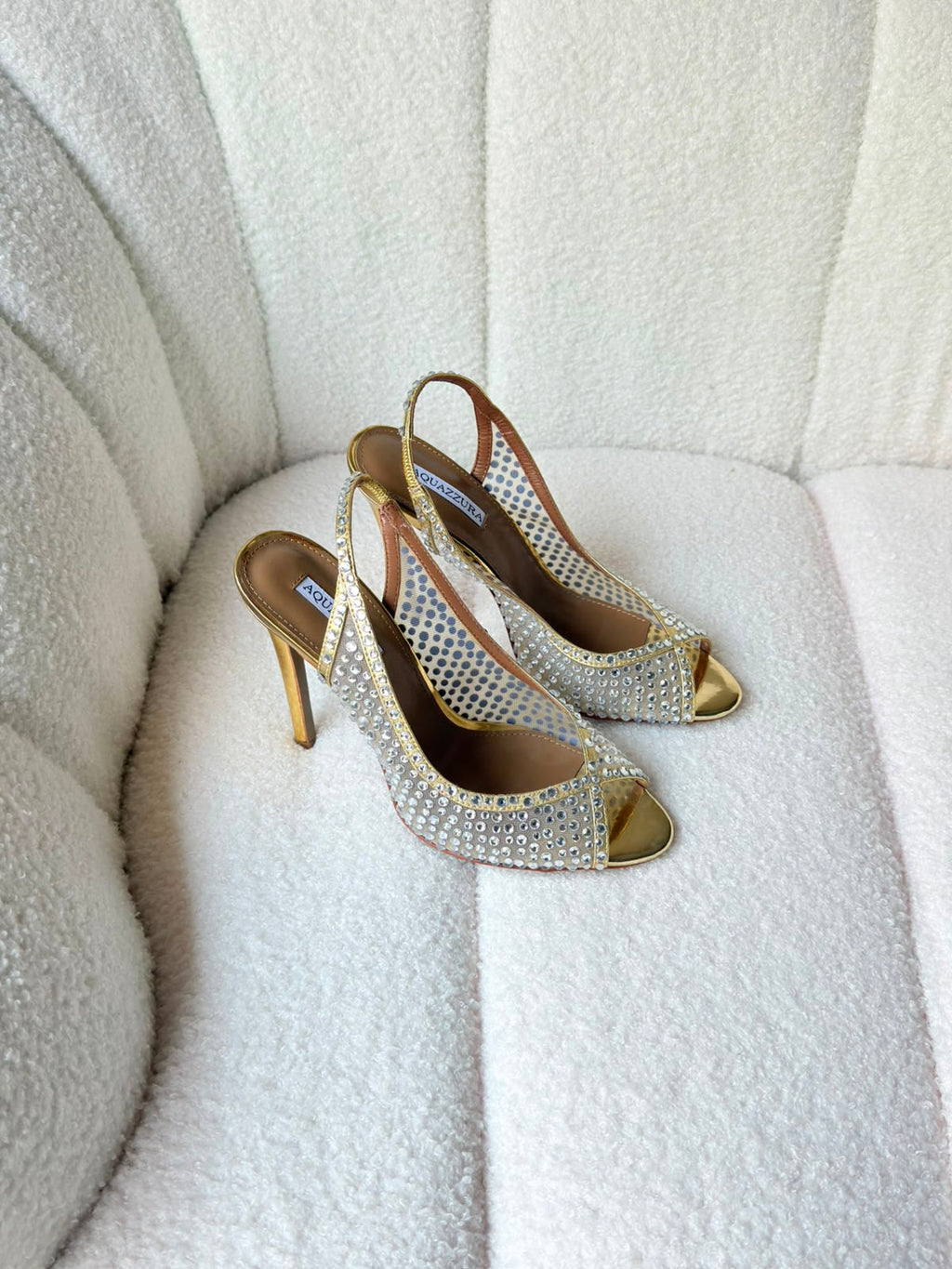 Aquazzura Crystal Lover 75 sandals