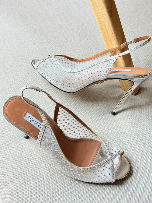 Aquazzura Crystal Lover 75 sandals