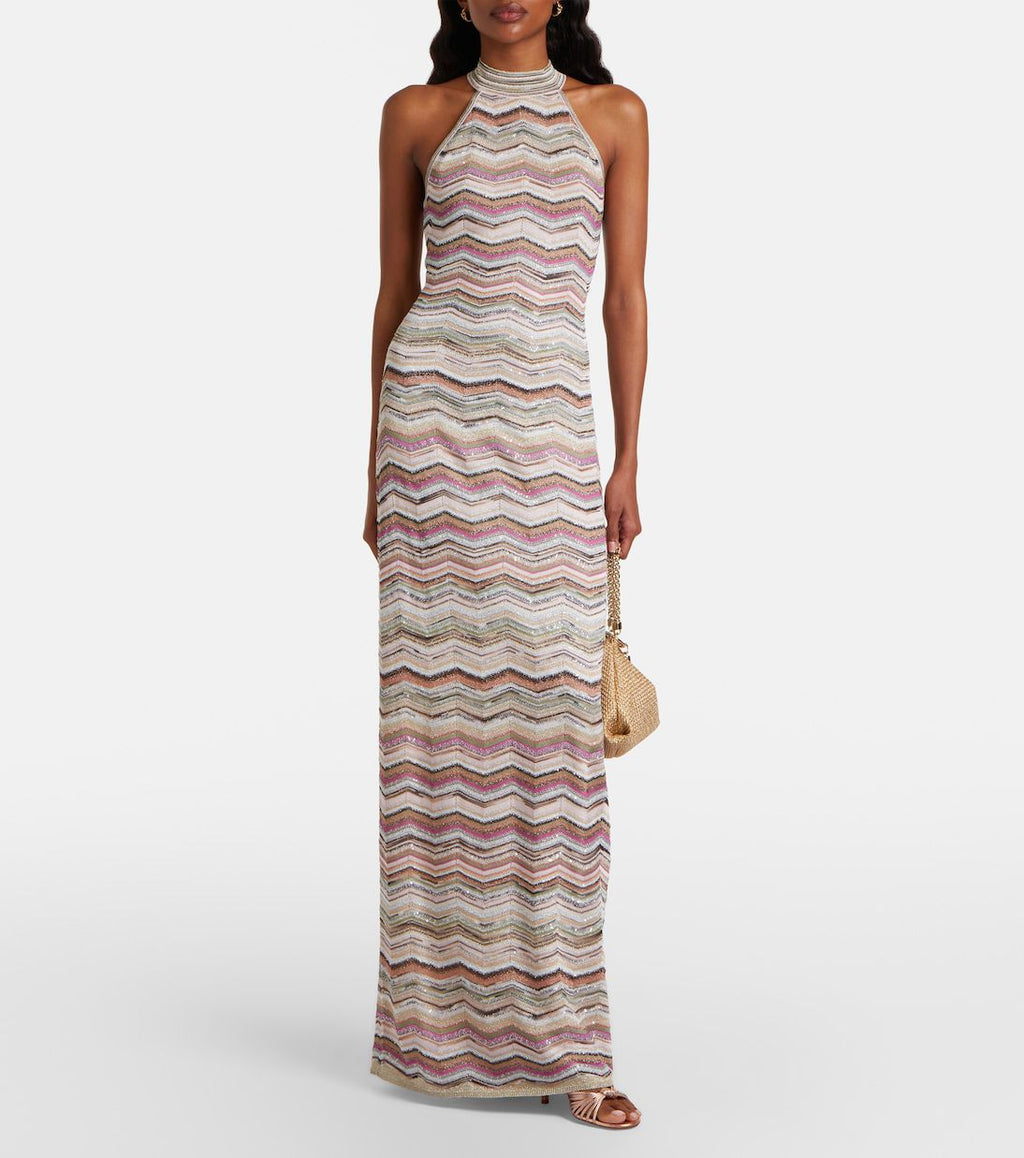 Missoni zigzag-knit Halterneck Dress