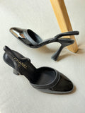 Chanel Slingbacks in Patent Calfskin & Lambskin