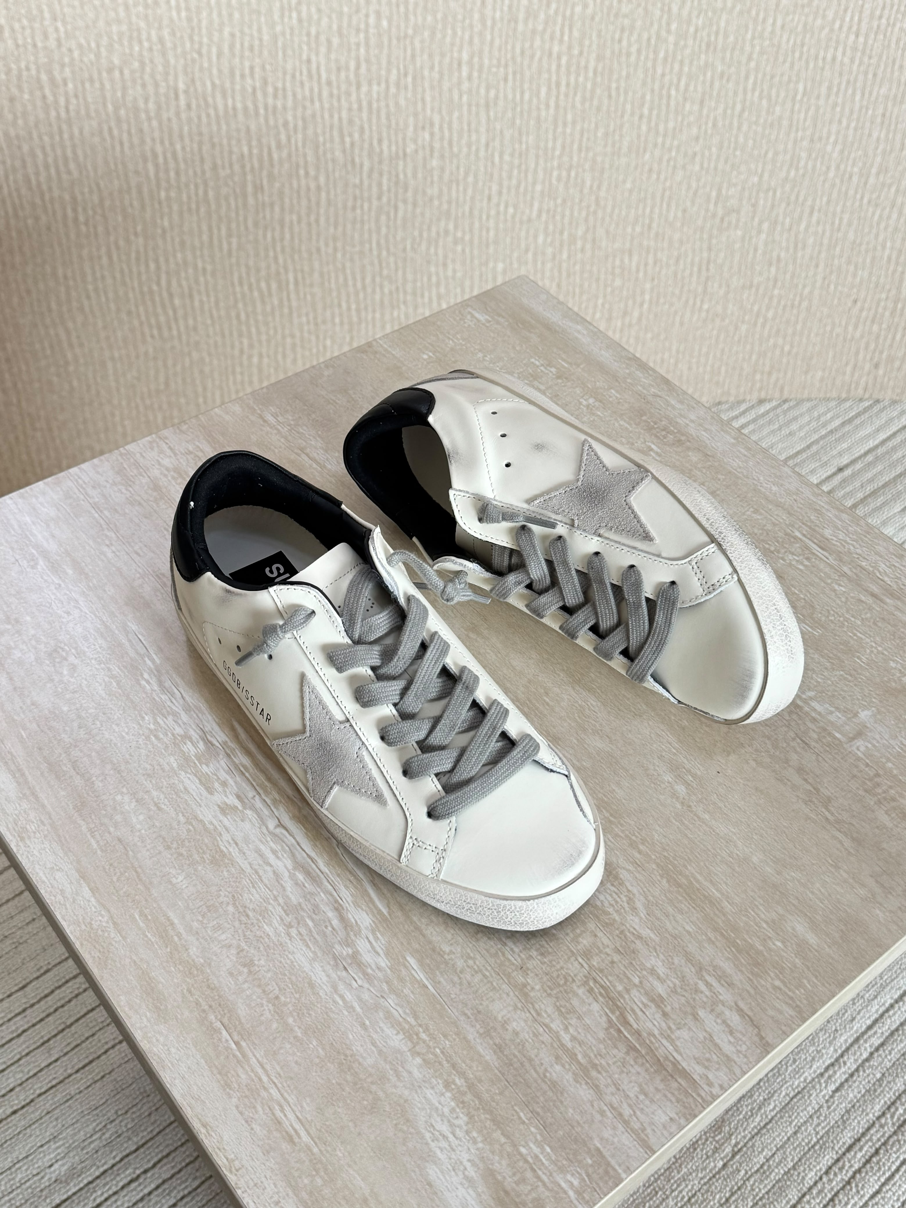 Golden Goose White Leather Super-Star Sneakers