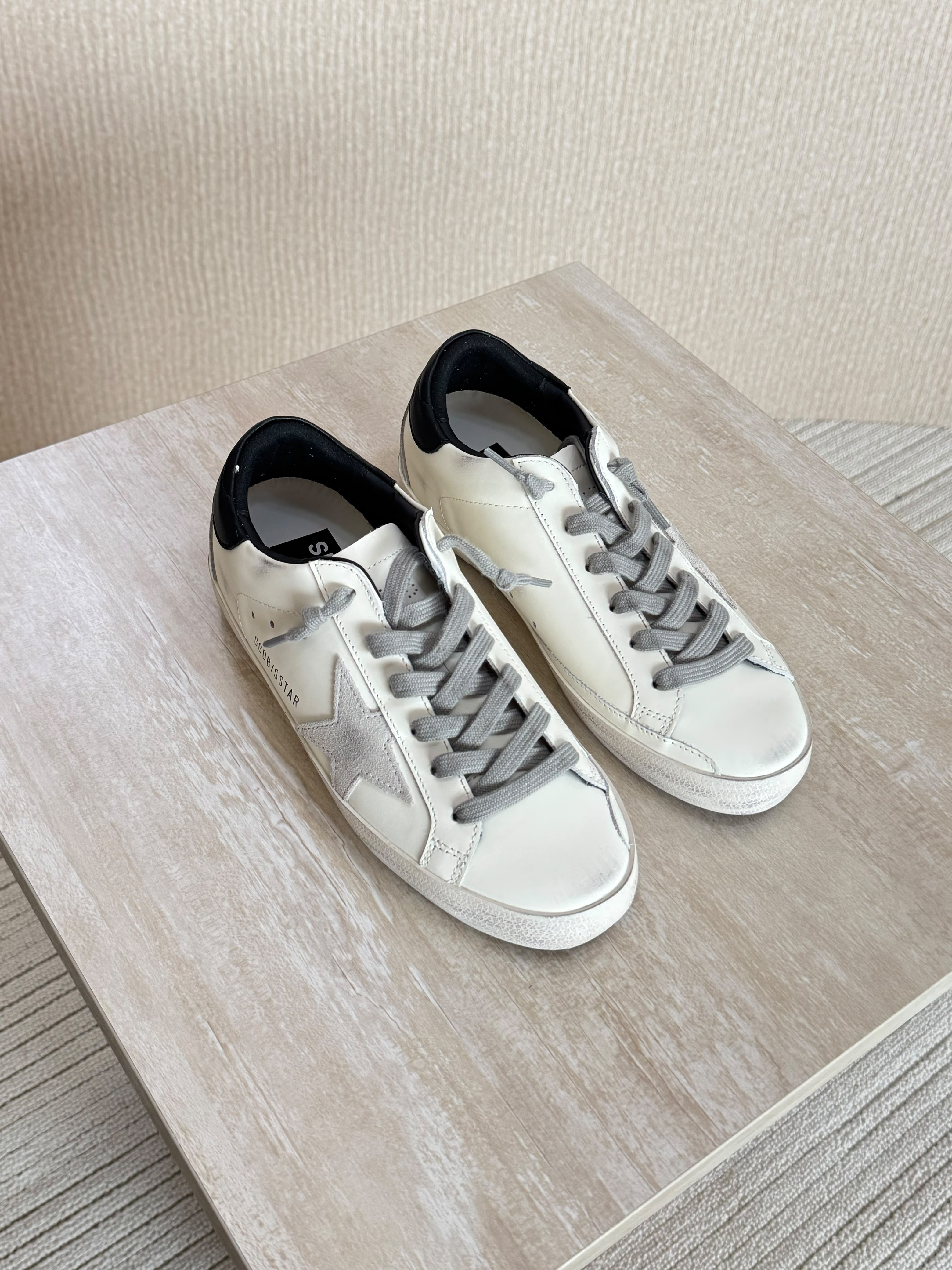 Golden Goose White Leather Super-Star Sneakers