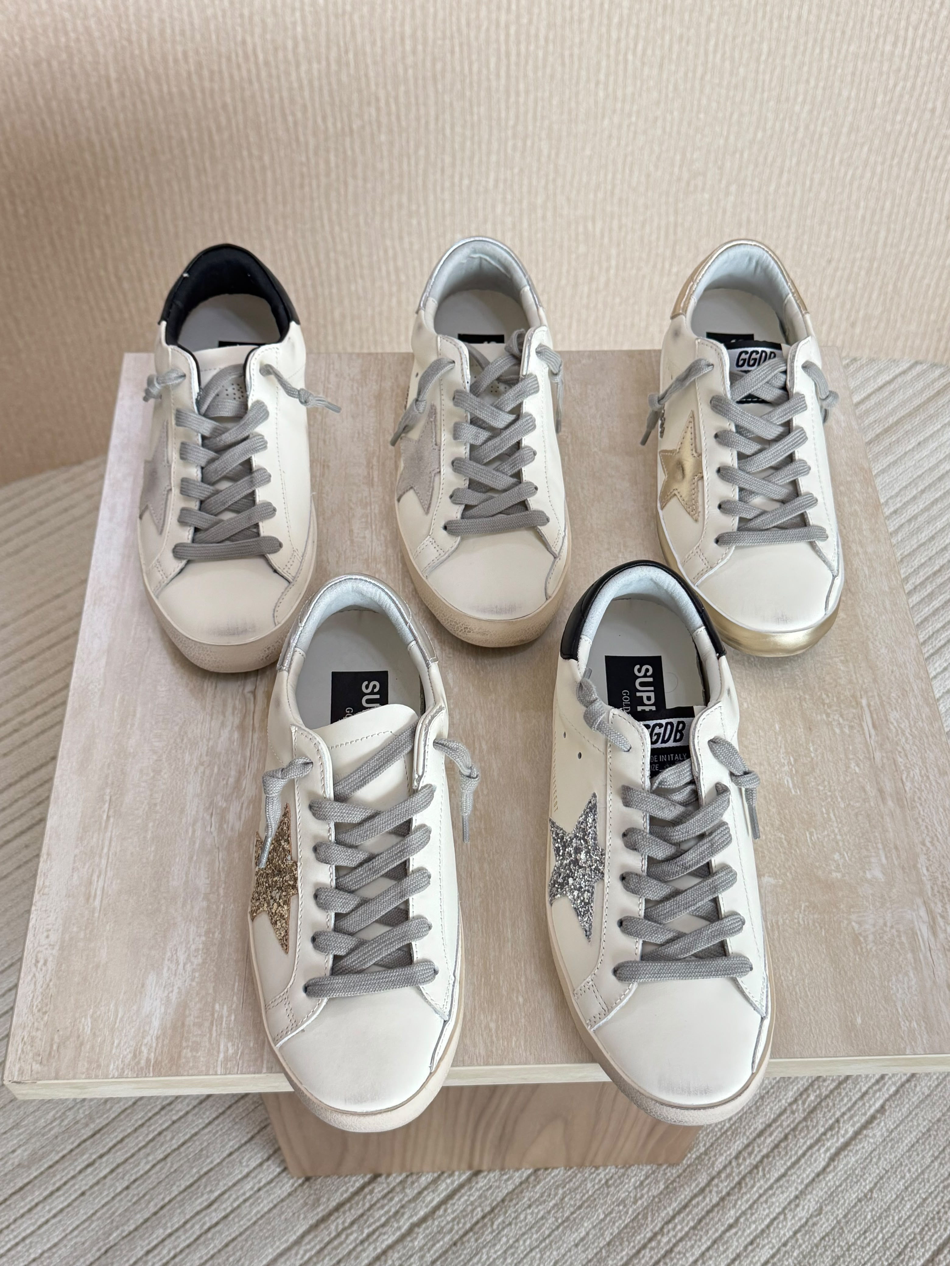 Golden Goose White Leather Super-Star Sneakers