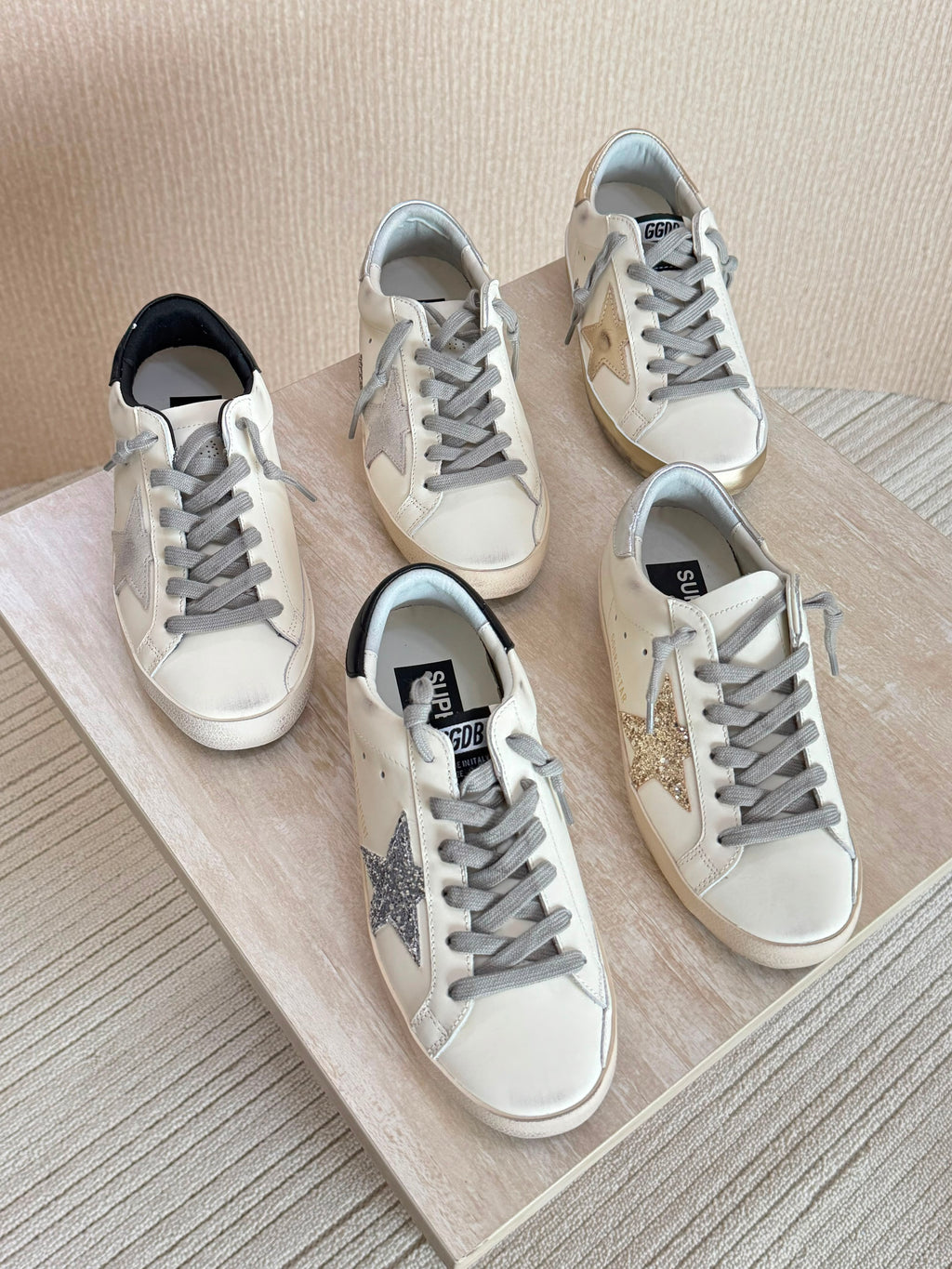Golden Goose White Leather Super-Star Sneakers