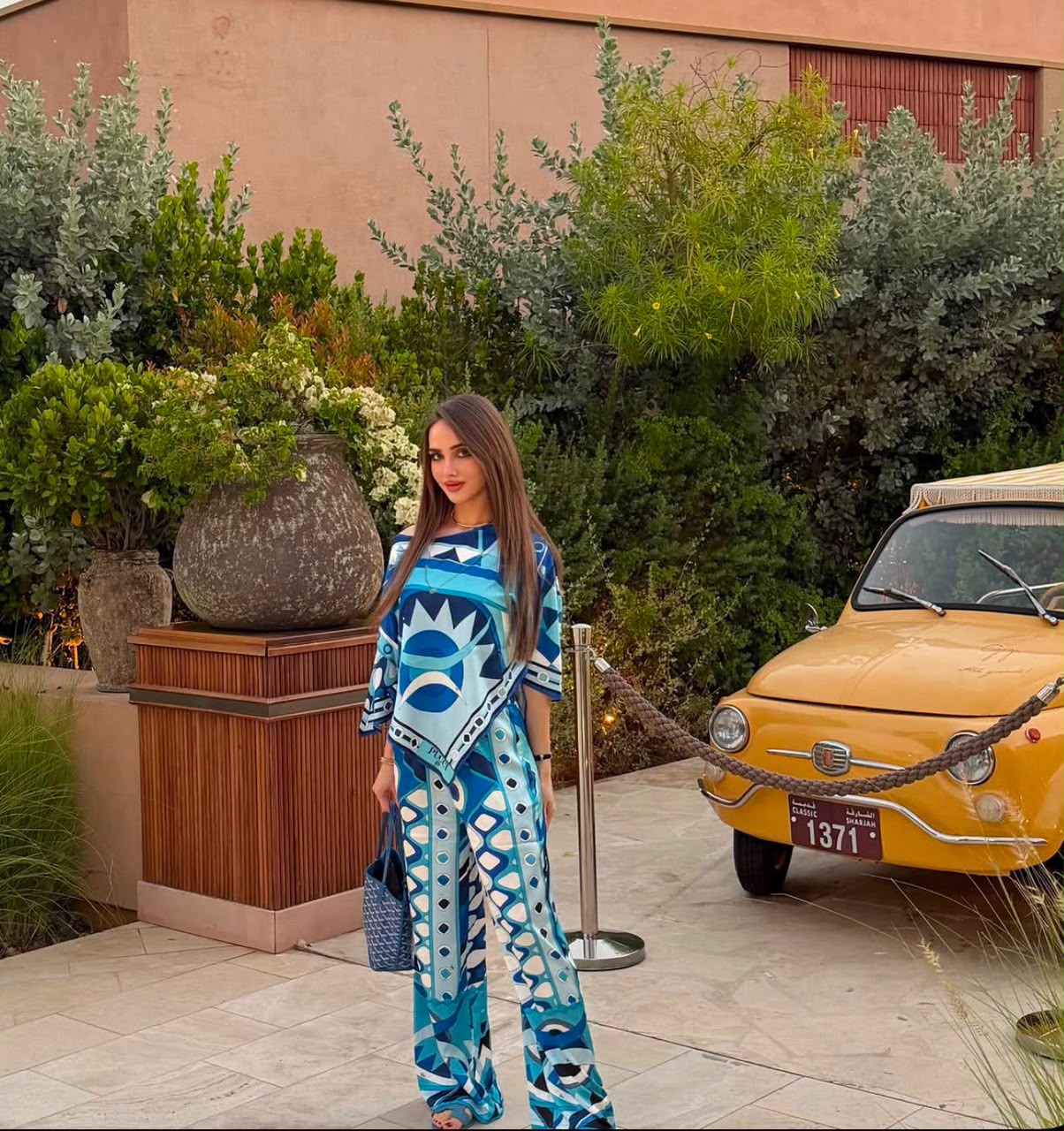 Pucci Blue Vivara-print Maxi Dress