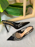 Gucci Crystal chain pumps