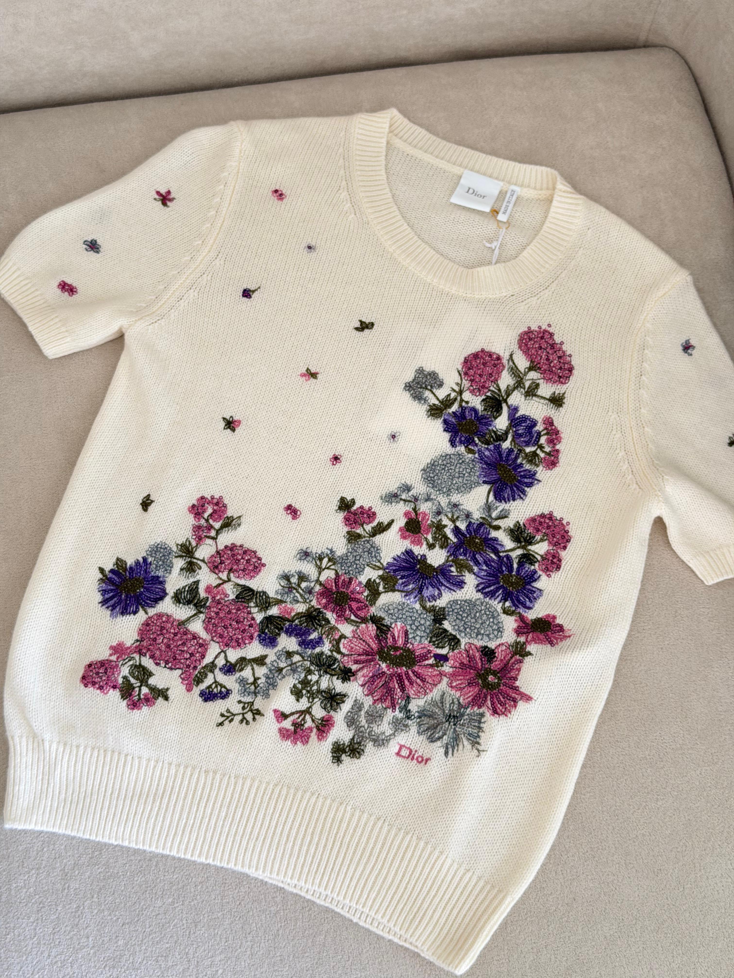 Dior Short-Sleeved Embroidered