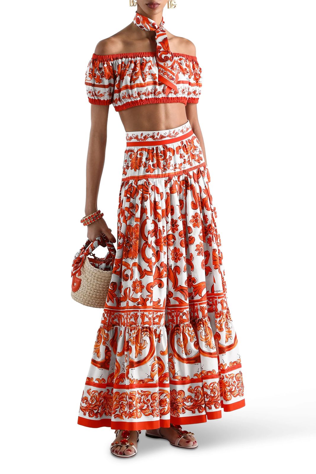 Dolce & Gabbana Majolica-print Poplin set