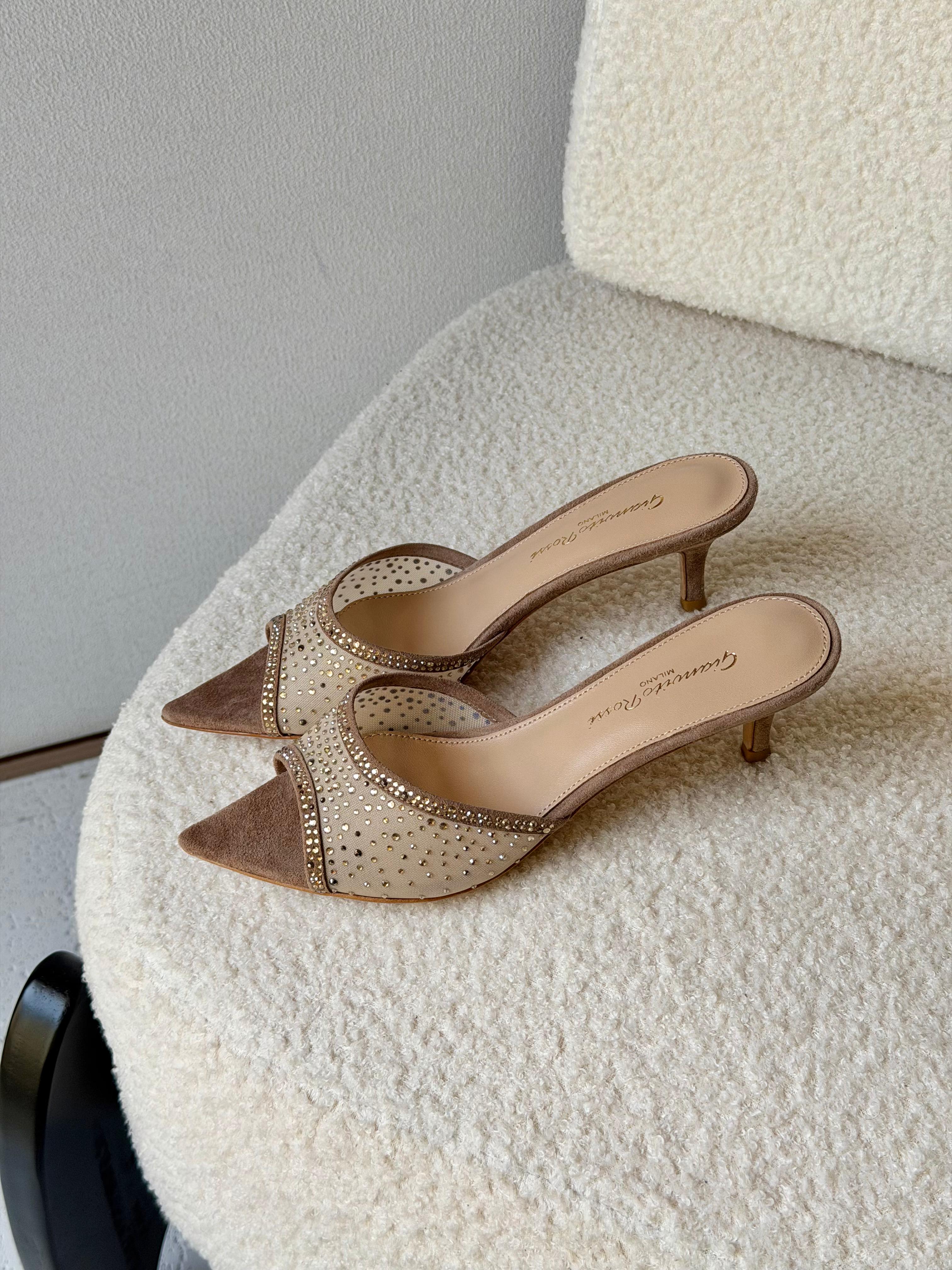 Gianvito Rossi Rania 55 Embellished Mules