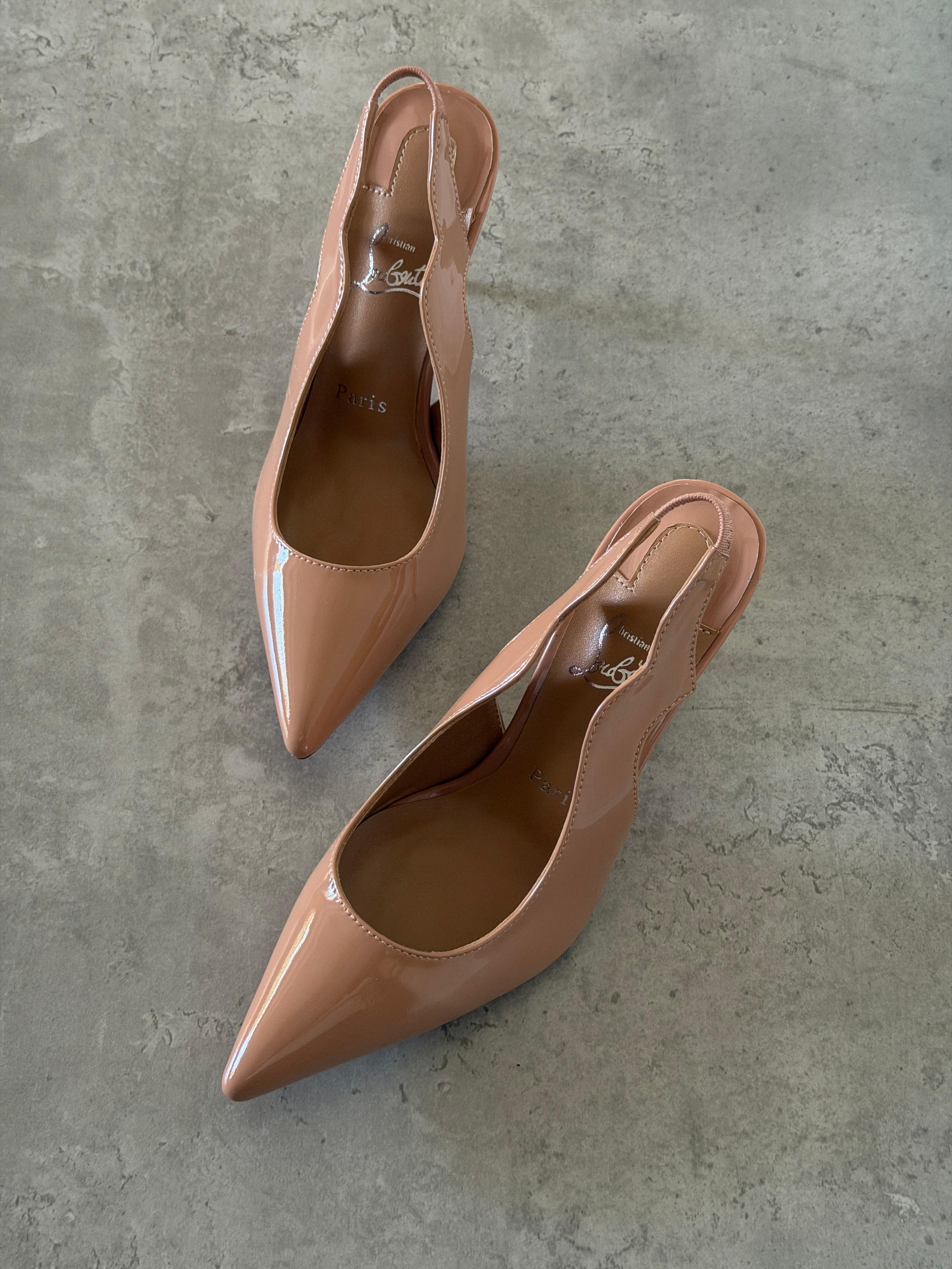 Christian Louboutin Neutral Hot Chick 70 Pumps
