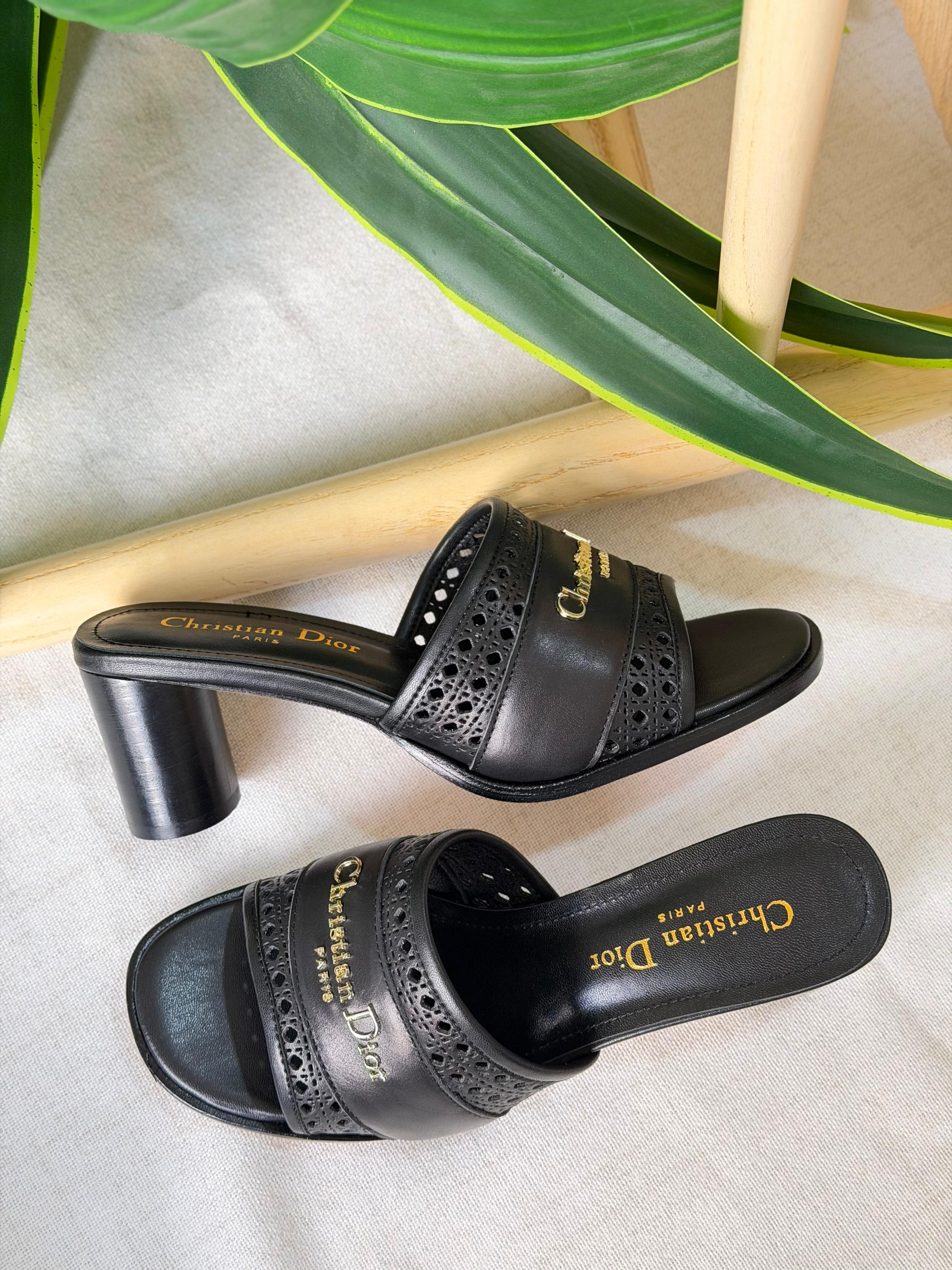 Dior Pre-Loved Dway embroidered sandals