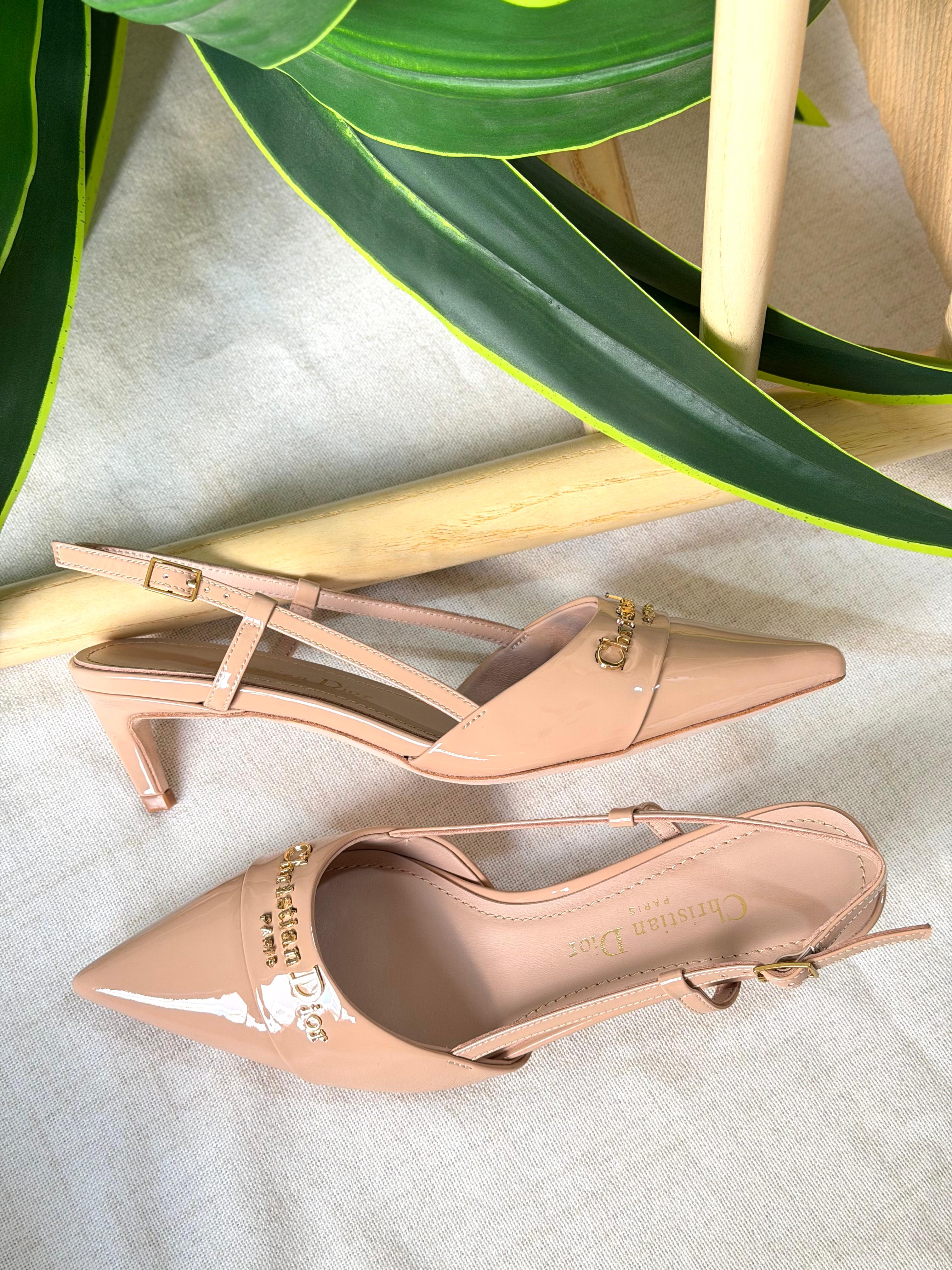 Dior Slingback Pumps Patent Calfskin