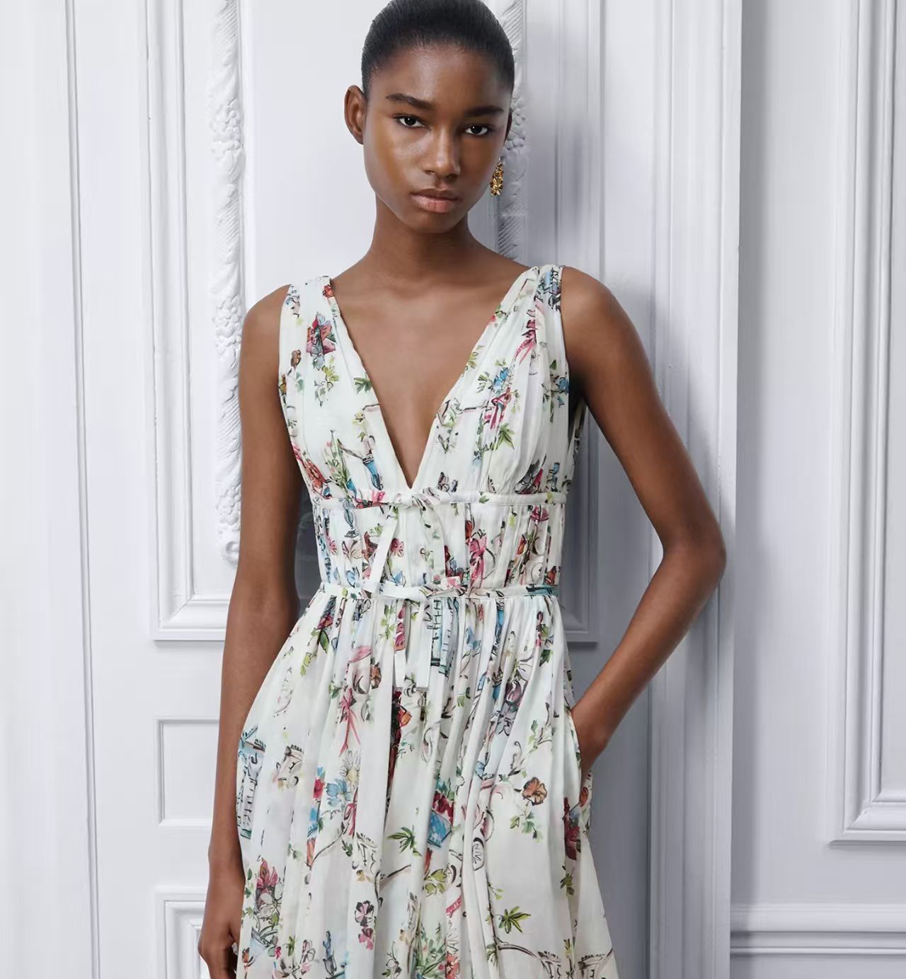 Dioriviera Long Ruffled Dress