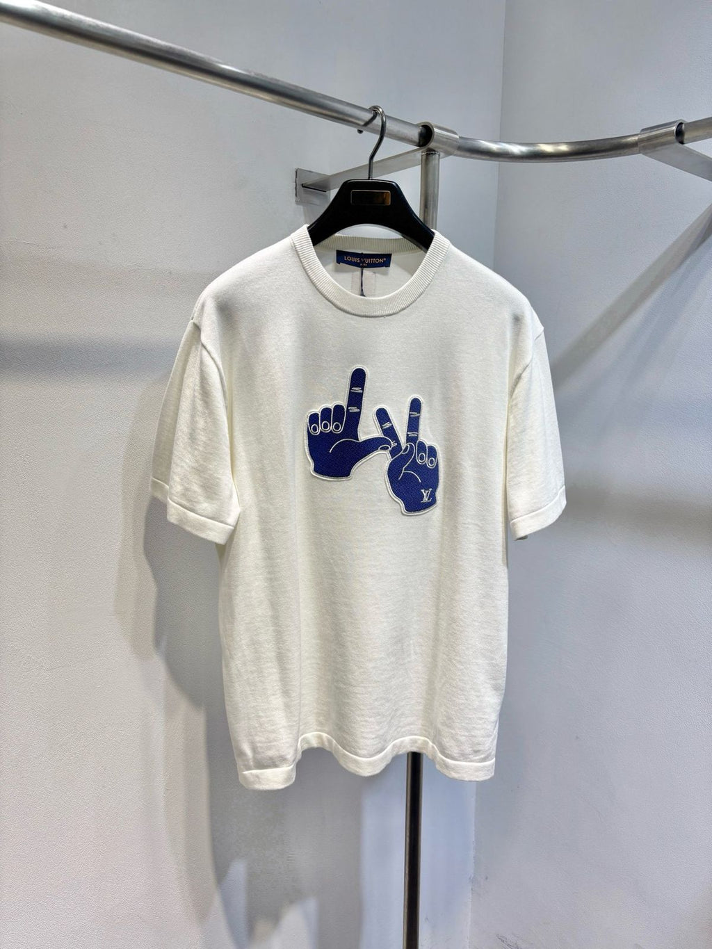 Louis Vuitton Short-Sleeved Signature Patch Crewneck