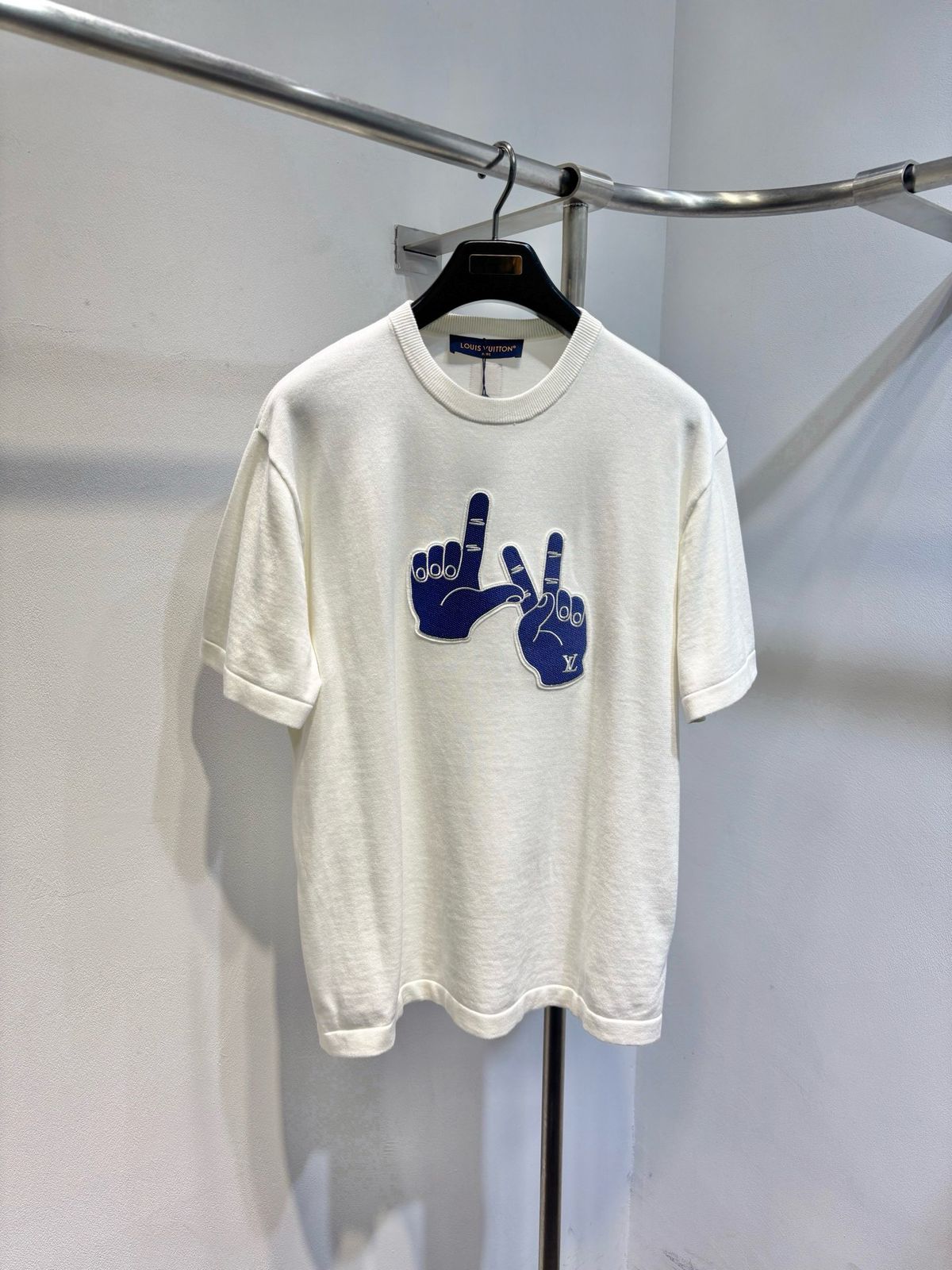 Louis Vuitton Short-Sleeved Signature Patch Crewneck