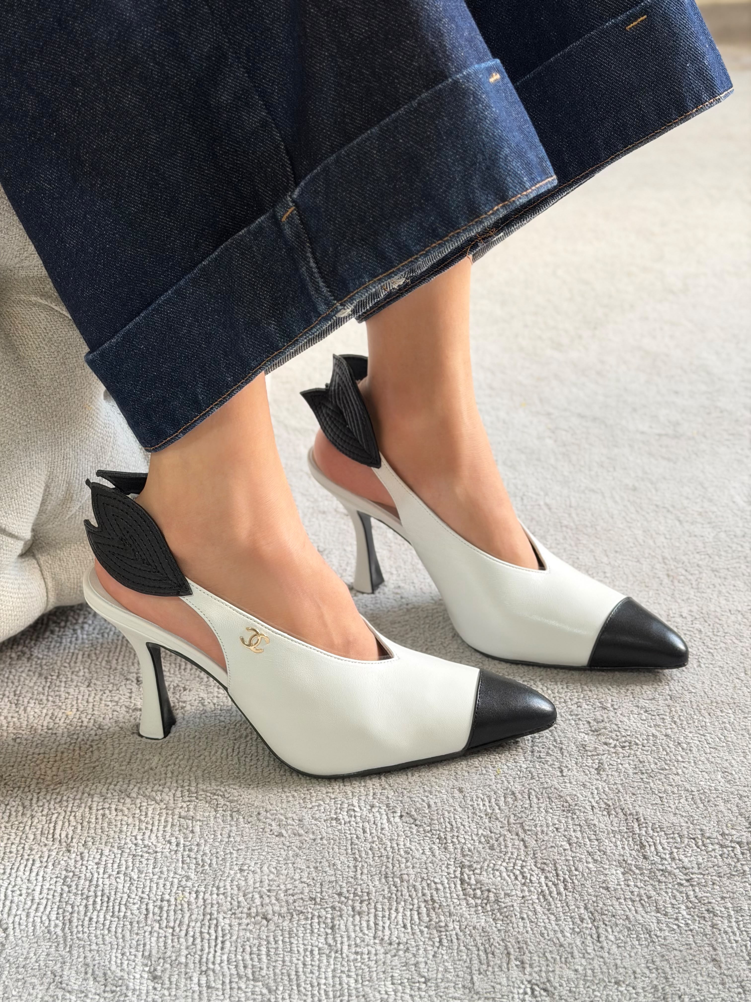 Chanel Slingbacks Lambskin 95mm Heel