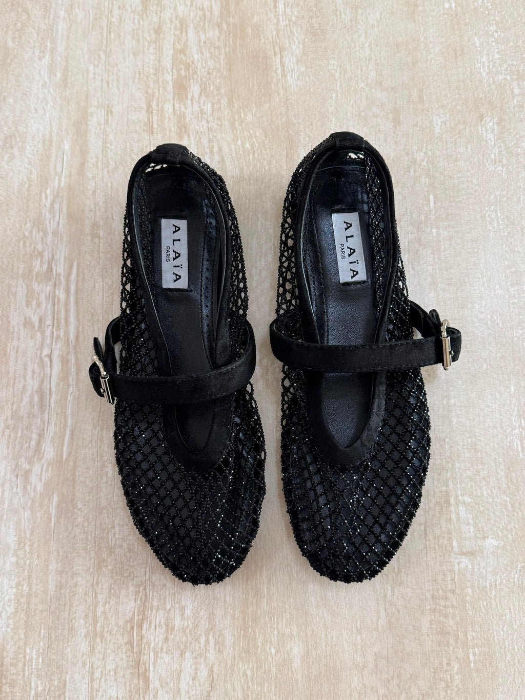Alaïa Fishnet ballerinas