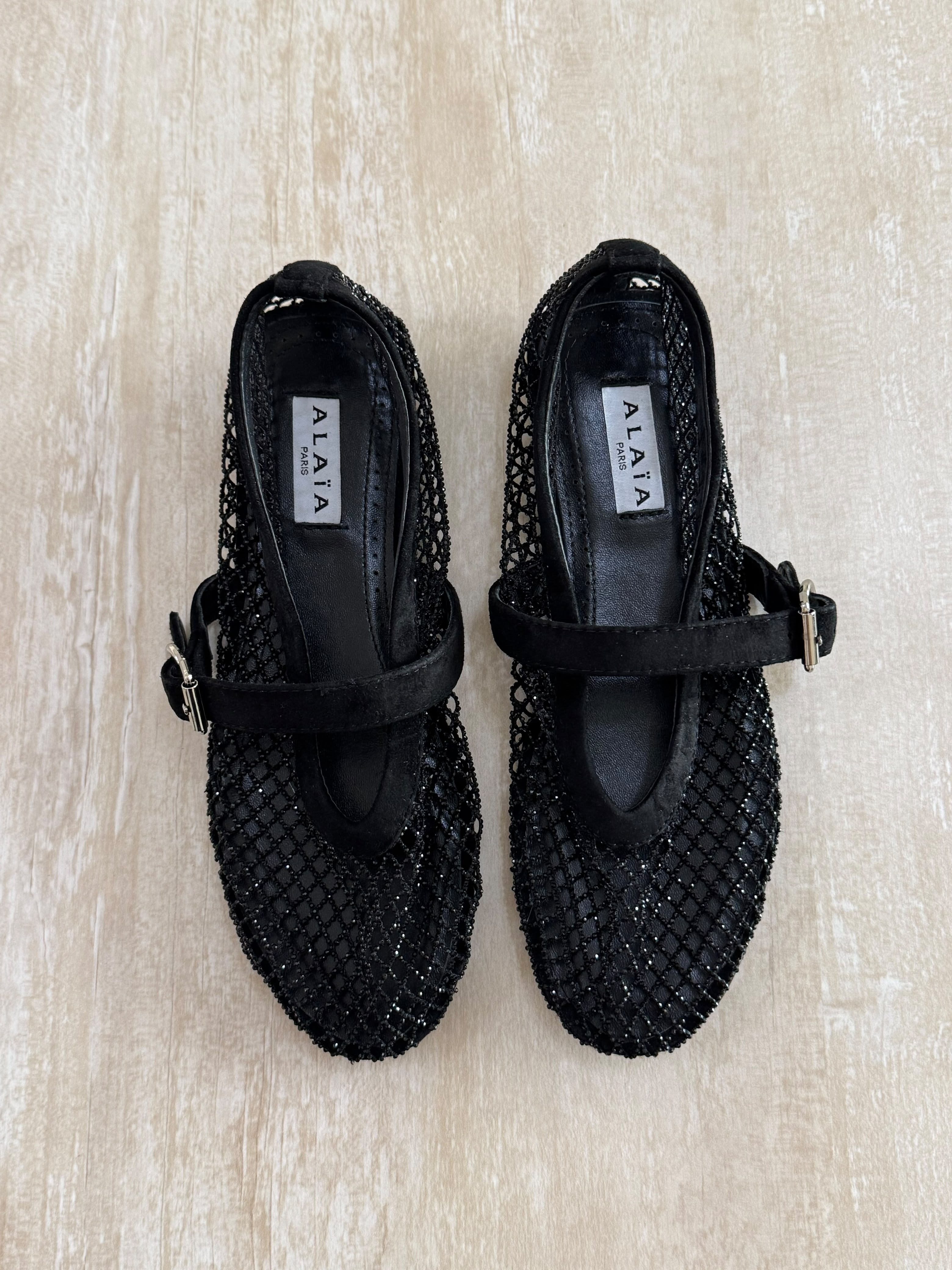 Alaïa Fishnet ballerinas