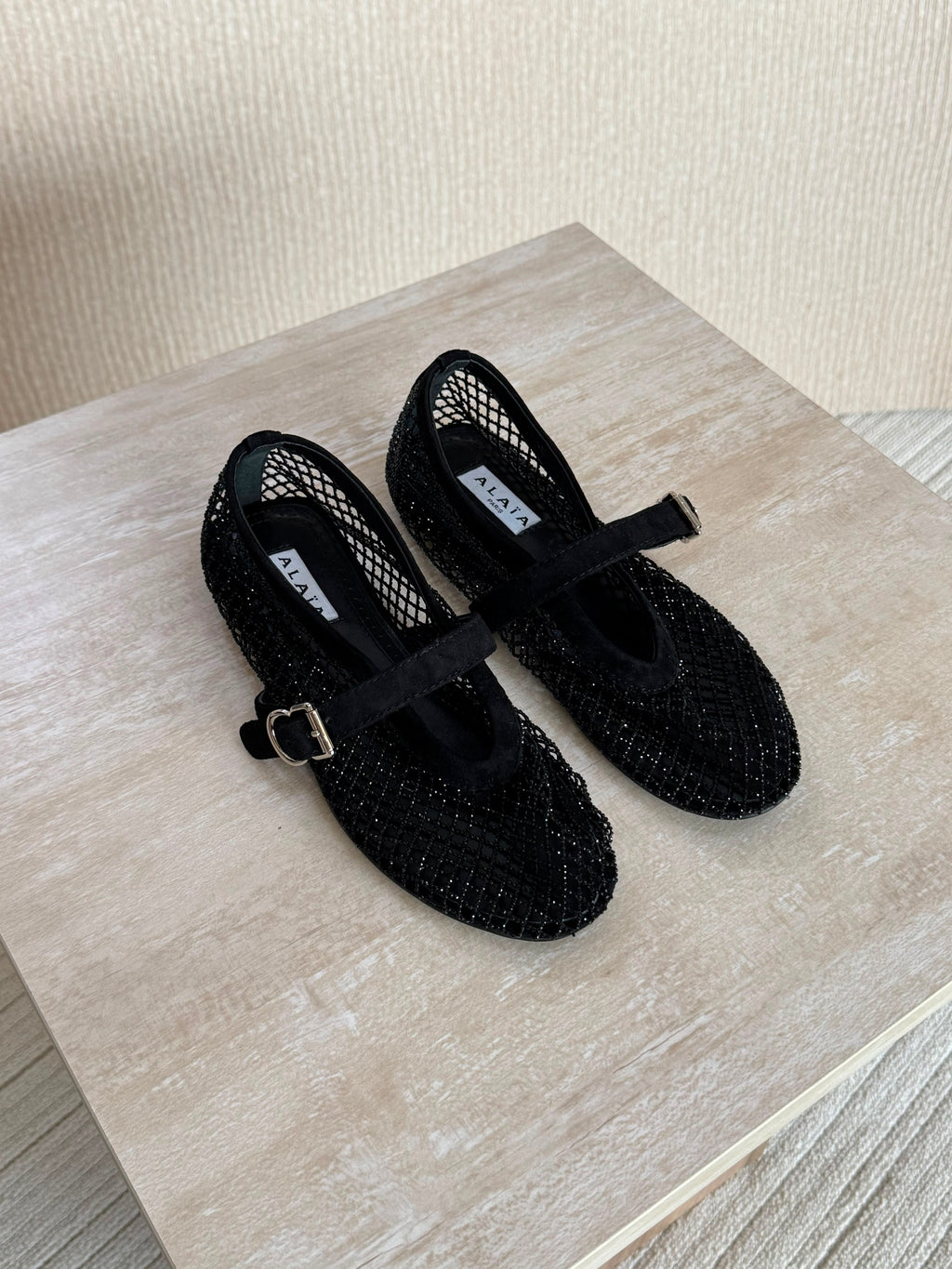 Alaïa Fishnet ballerinas