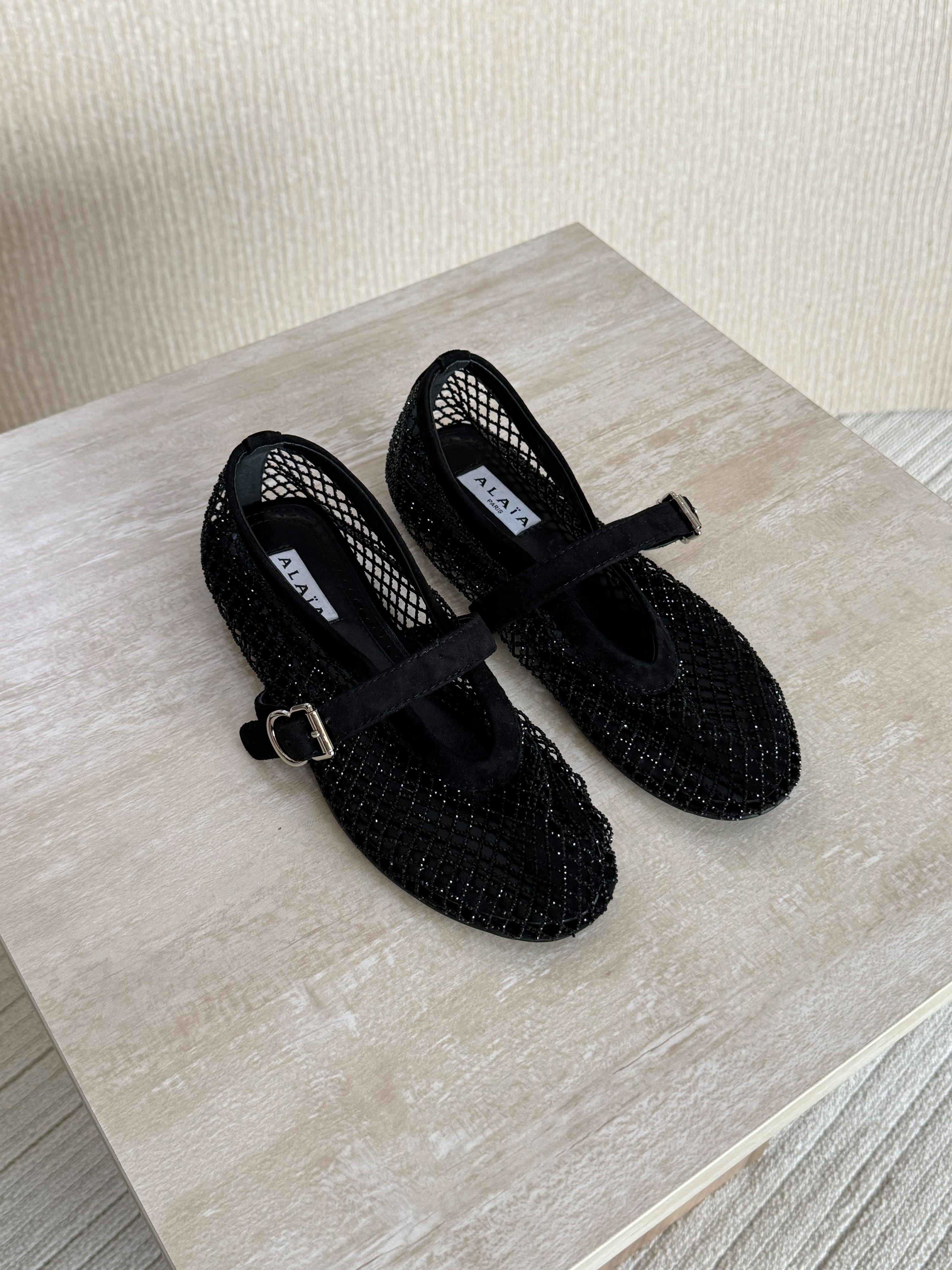 Alaïa Fishnet ballerinas