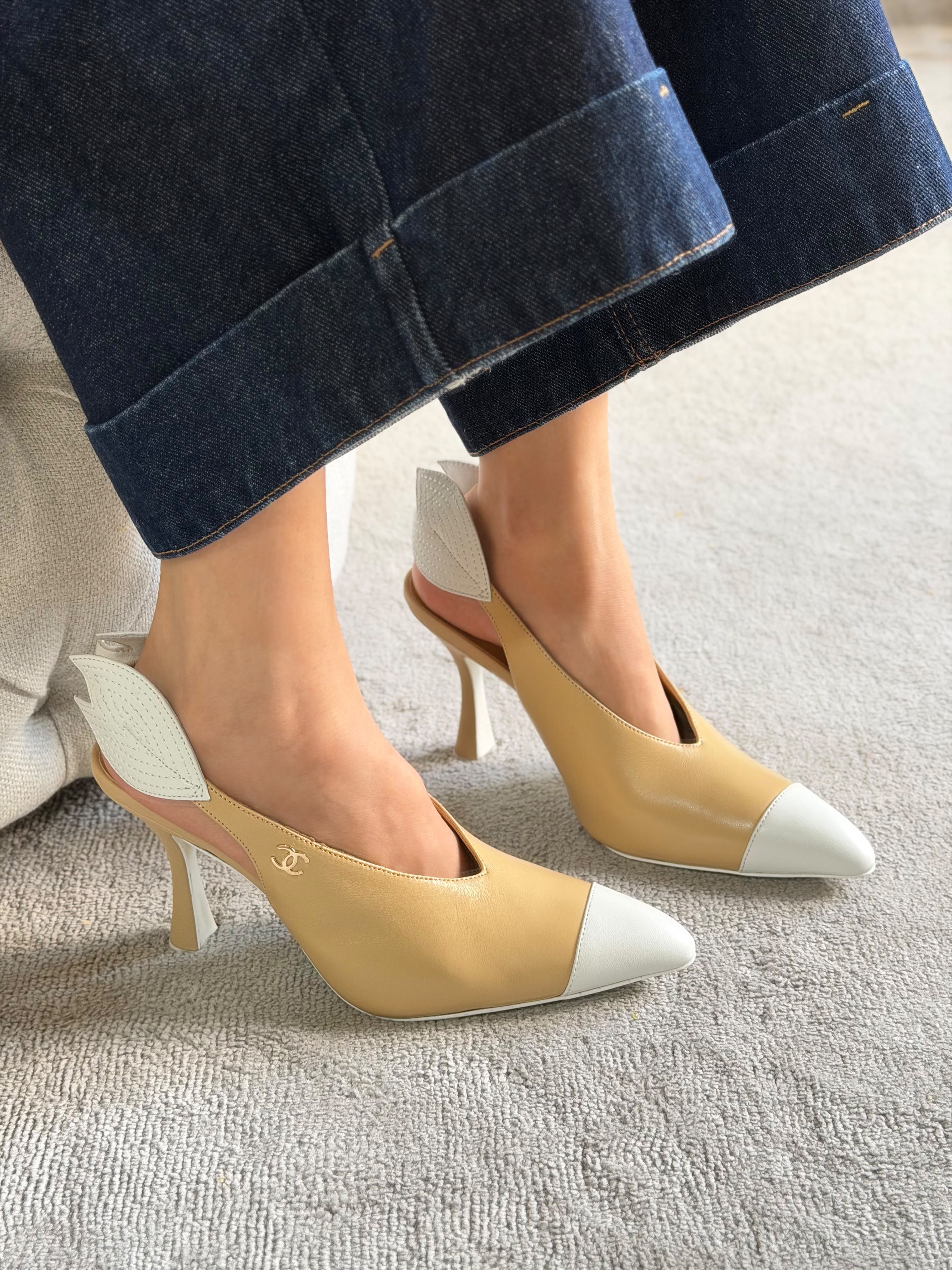 Chanel Slingbacks Lambskin 95mm Heel