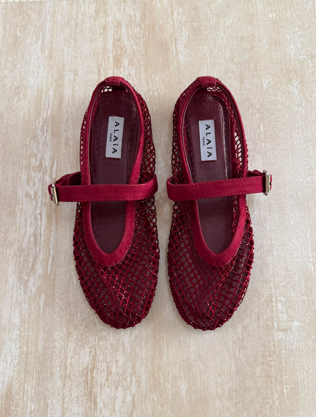 Alaïa Fishnet ballerinas