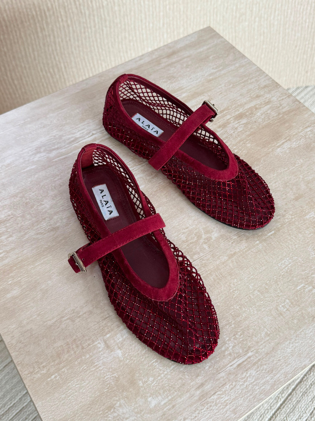 Alaïa Fishnet ballerinas