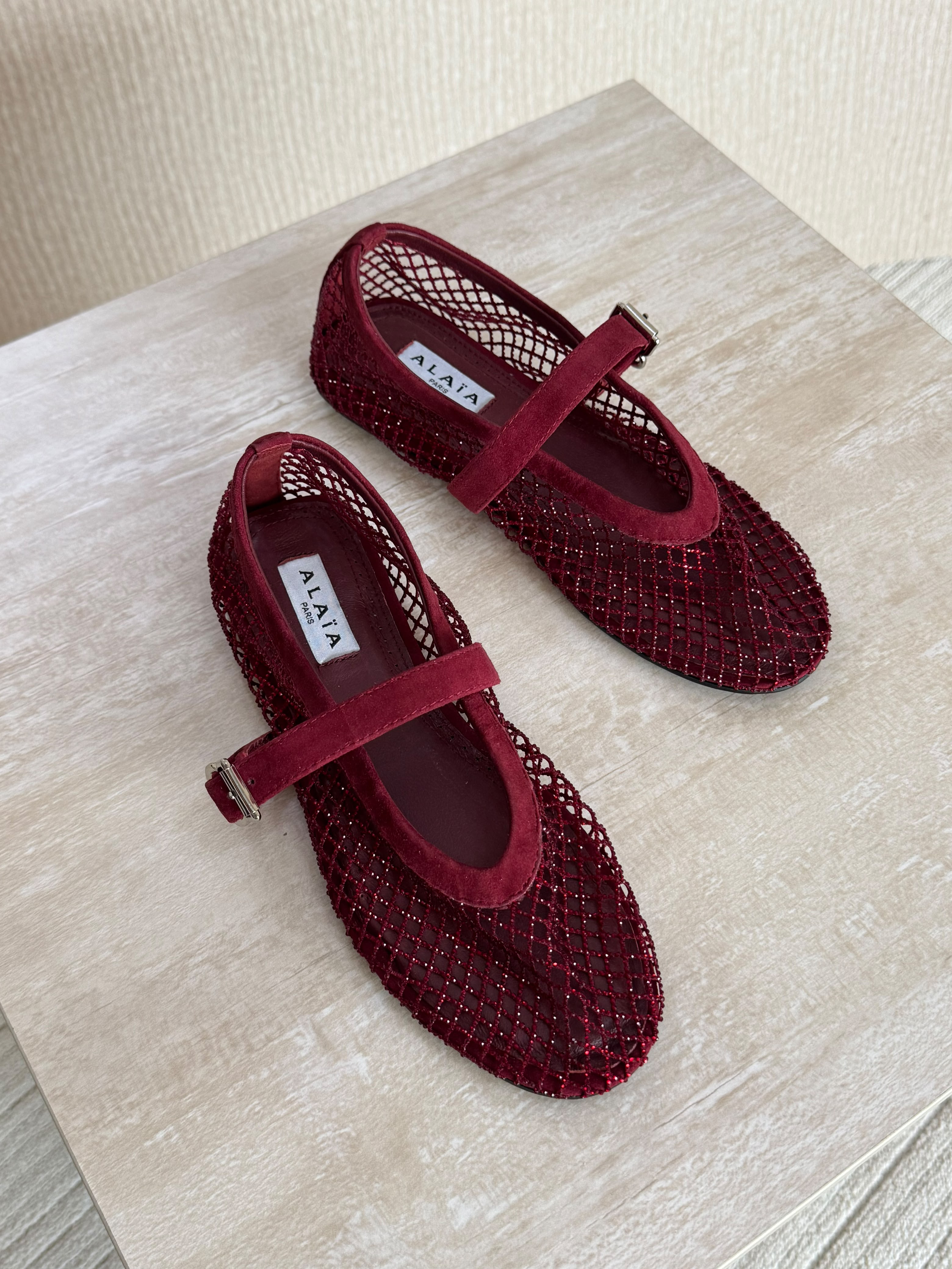 Alaïa Fishnet ballerinas